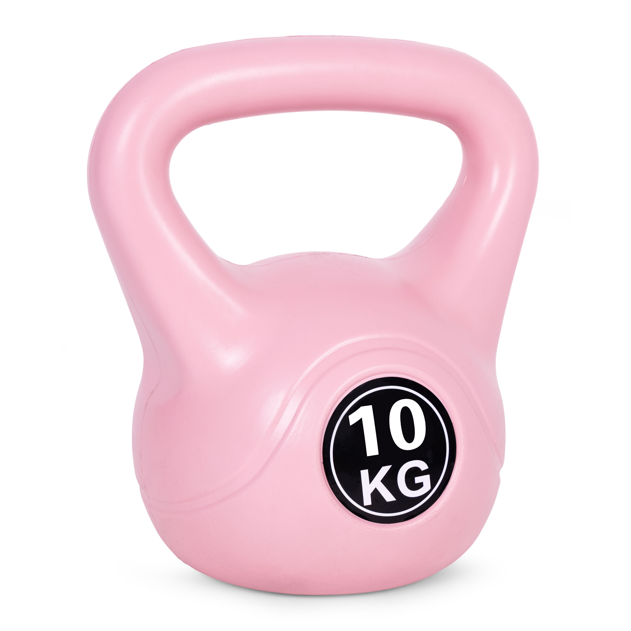 Kettlebell 10 kg, treniruoklis, hantelis, svarmuo, rožinis, ModernHome