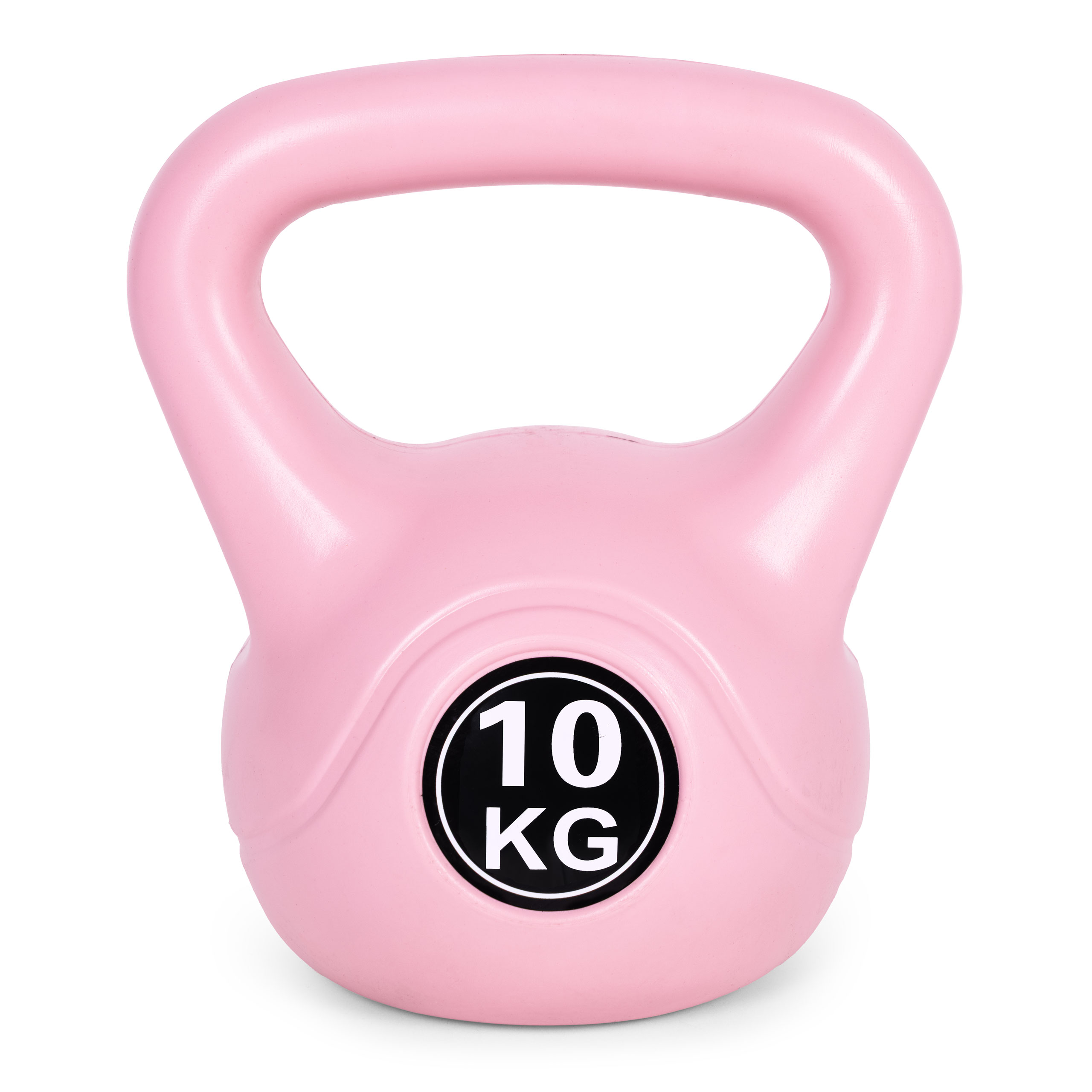 Kettlebell 10 kg, treniruoklis, hantelis, svarmuo, rožinis, ModernHome
