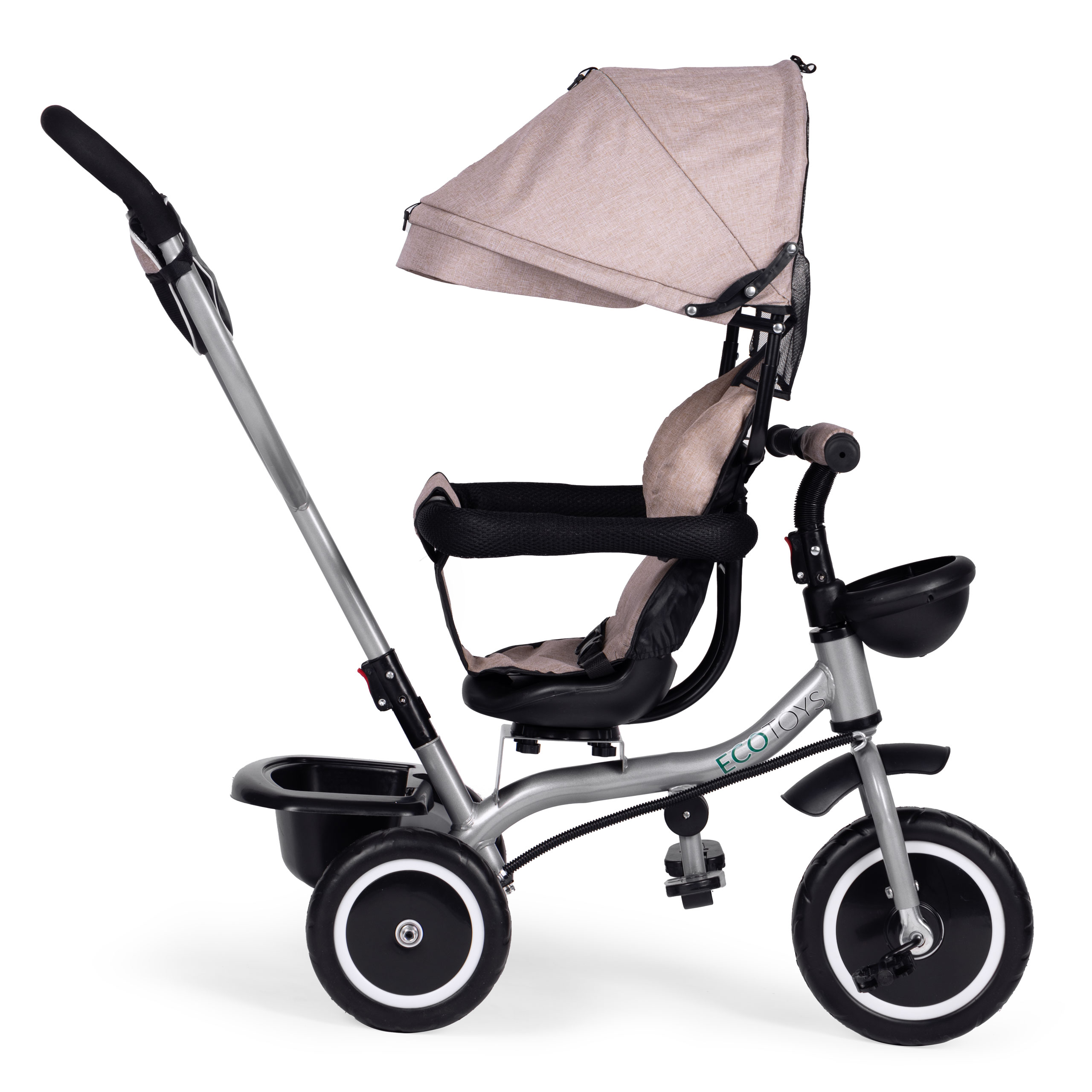 2-in-1 triratukas, beige, ecotoys