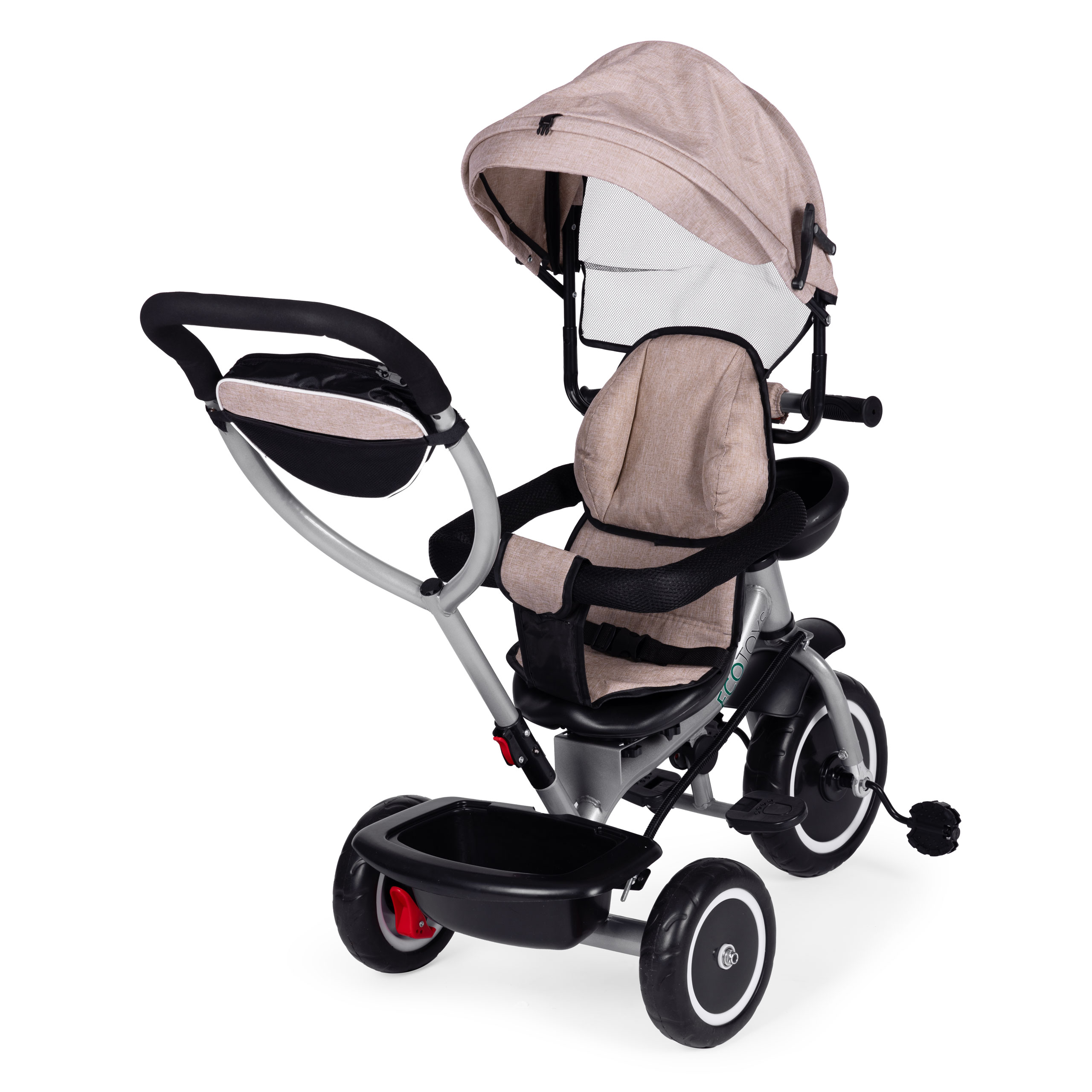 2-in-1 triratukas, beige, ecotoys