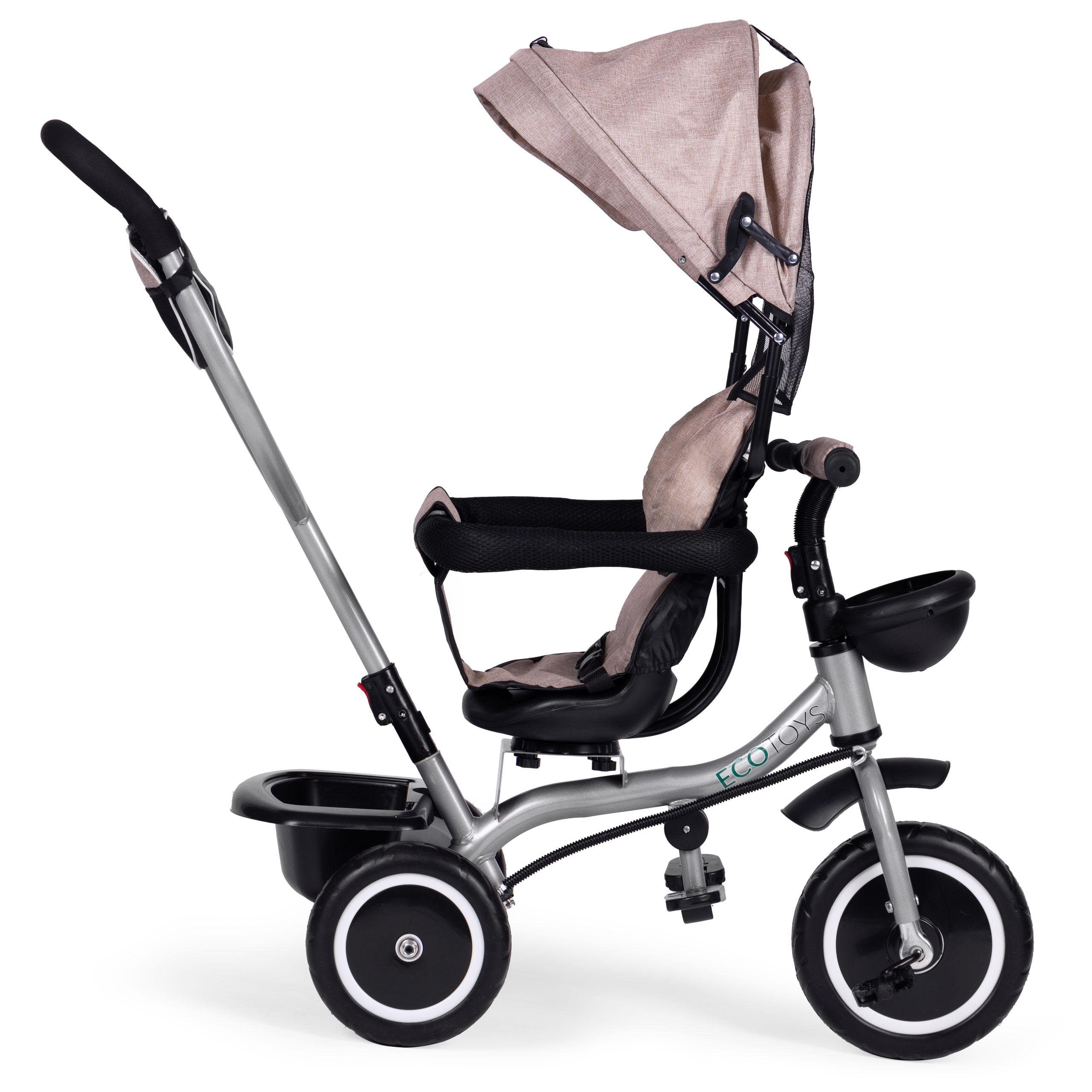 2-in-1 triratukas, beige, ecotoys