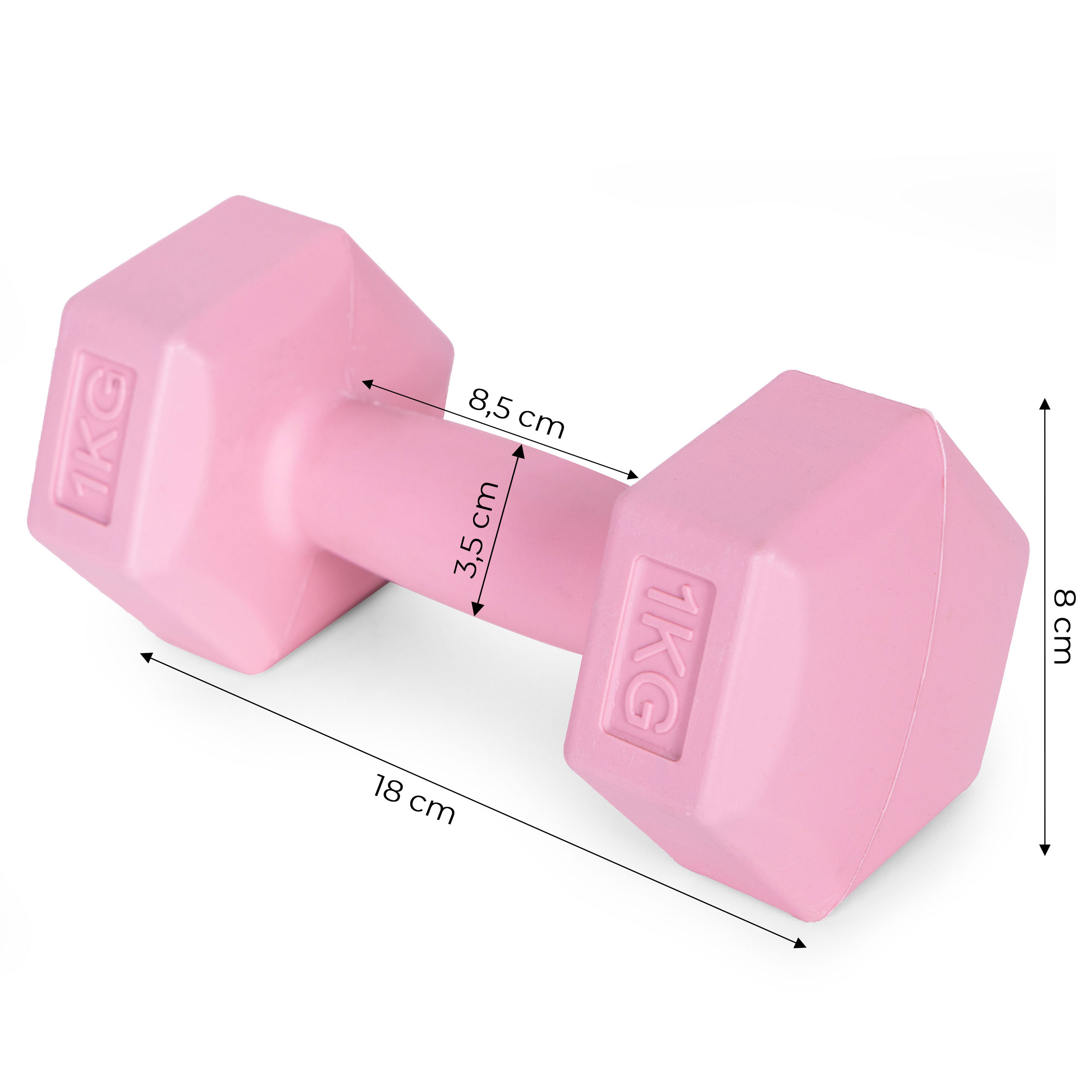 Šešiakampiai hantelia 2x1 kg  modernhome