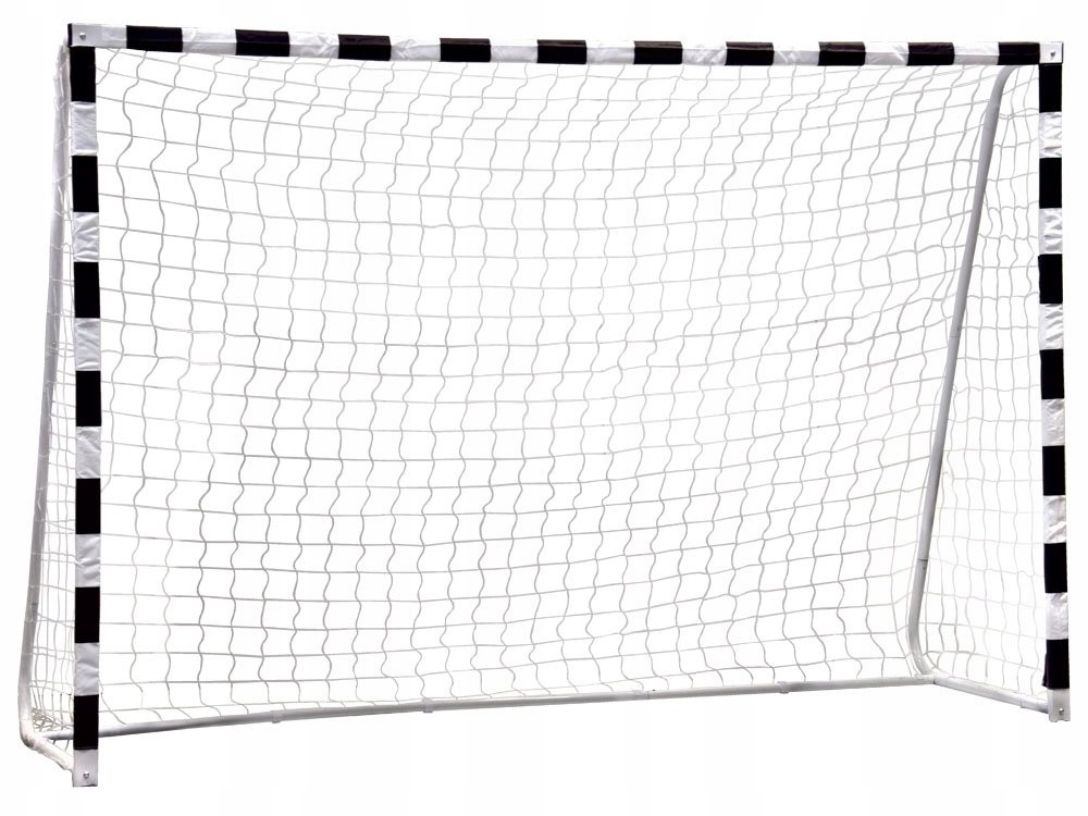 Treniruotės futbolo vartai su tinkleliu 180x120 cm juodai baltas multigarden