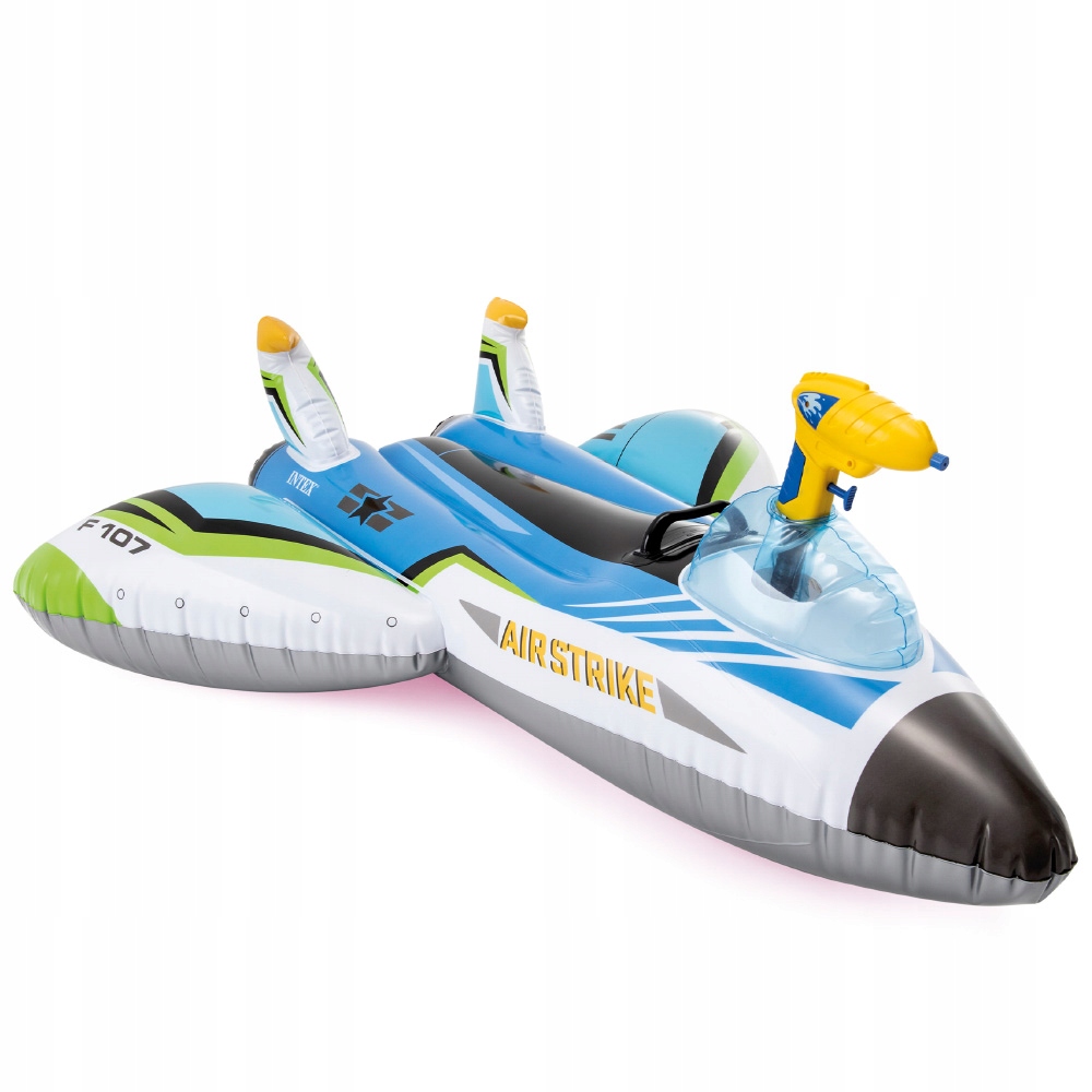 Pripučiamas lėktuvas su vandens pistoletu, intex 57536