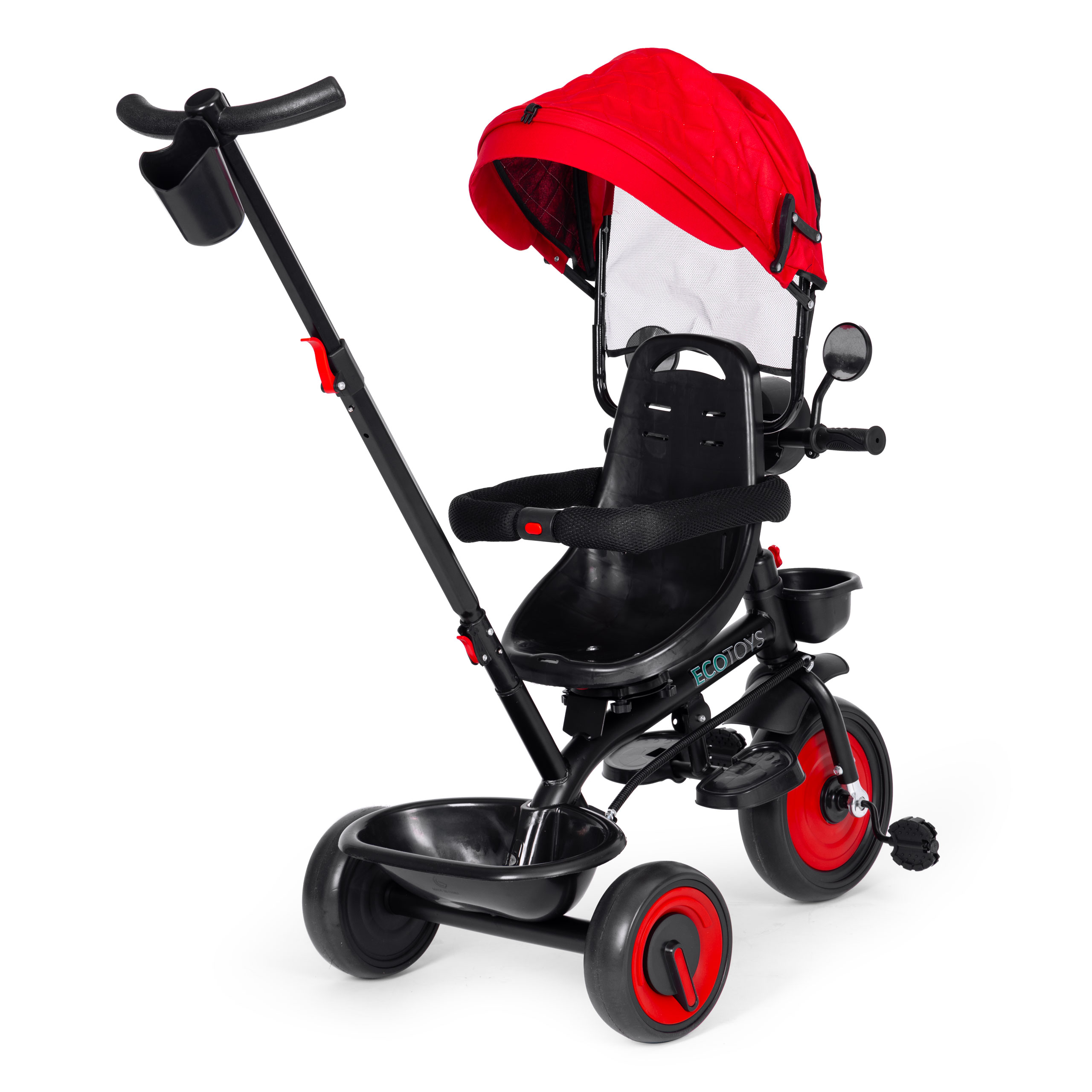3-in-1 triratis, raudonas, ECOTOYS