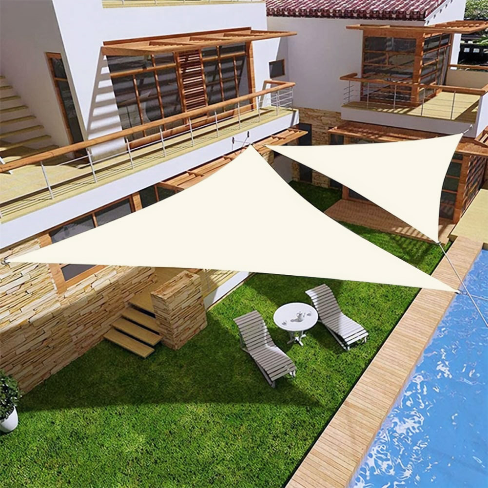 Vandeniui atspari saulės atspalvio burė 4x4x4m ModernHome - smėlio spalvos