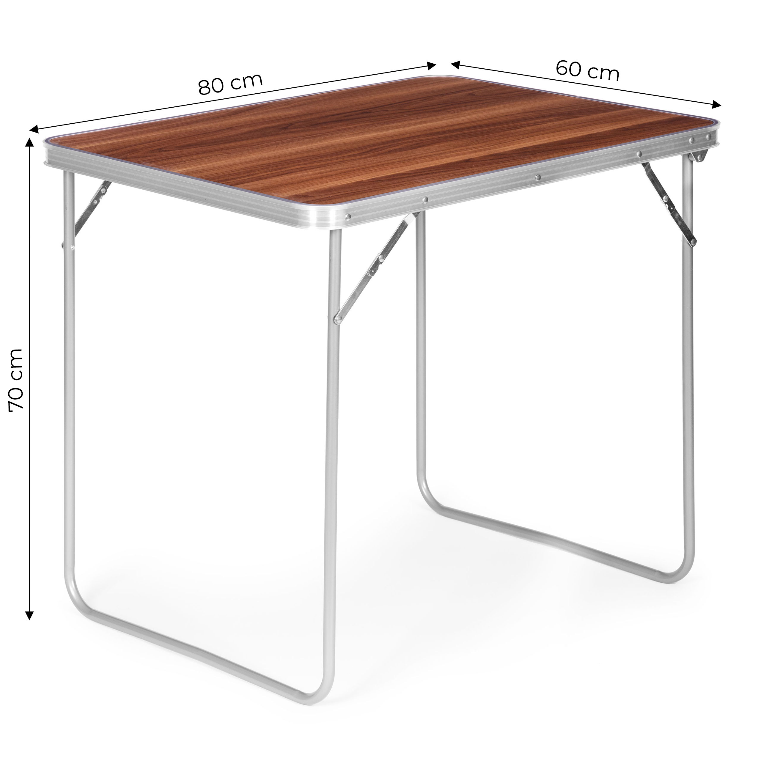 Turistinis stalas modernhome, 80x60x70 cm, rudas