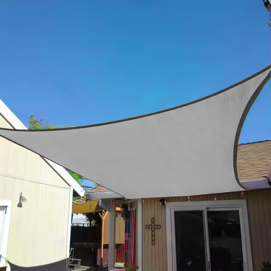 Stačiakampio formos stoglangis nuo saulės burės vandeniui atsparus baldakimas 2x3 m ModernHome - pilka