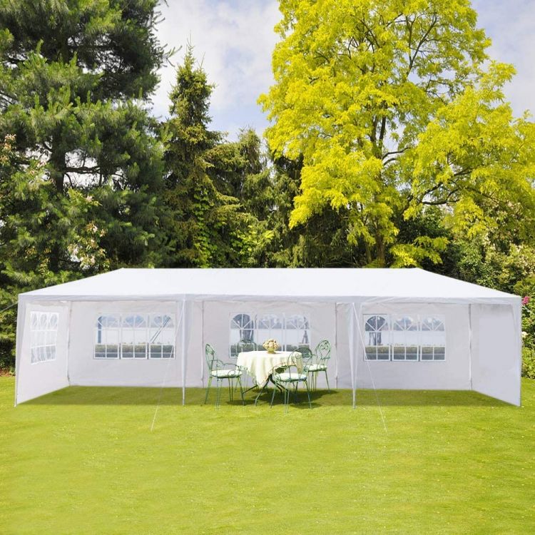 Balta sodo paviljono palapinė 3x9 m