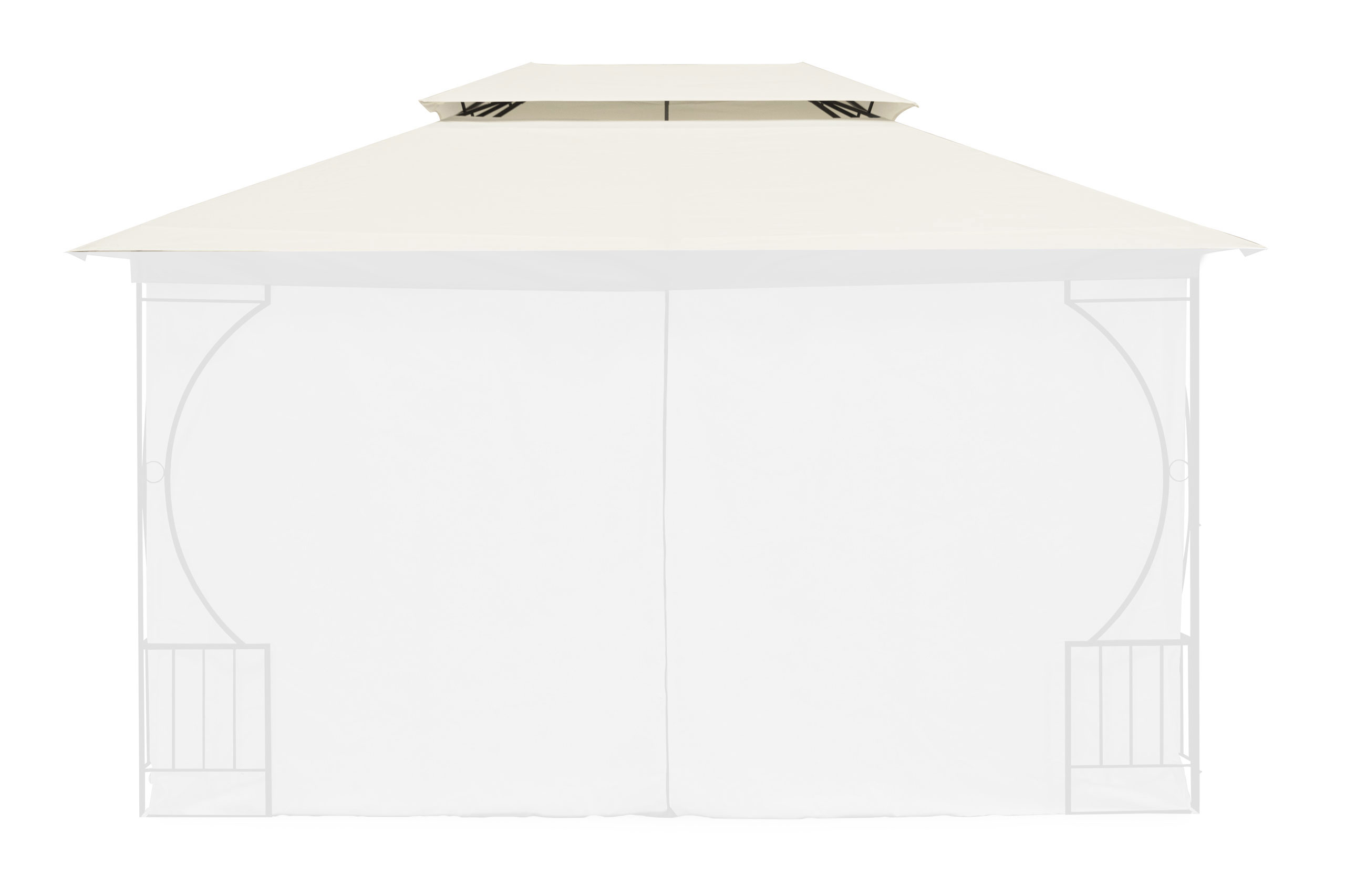Patvarus sodo pavėsinės stogas 3x4 m smėlio spalvos