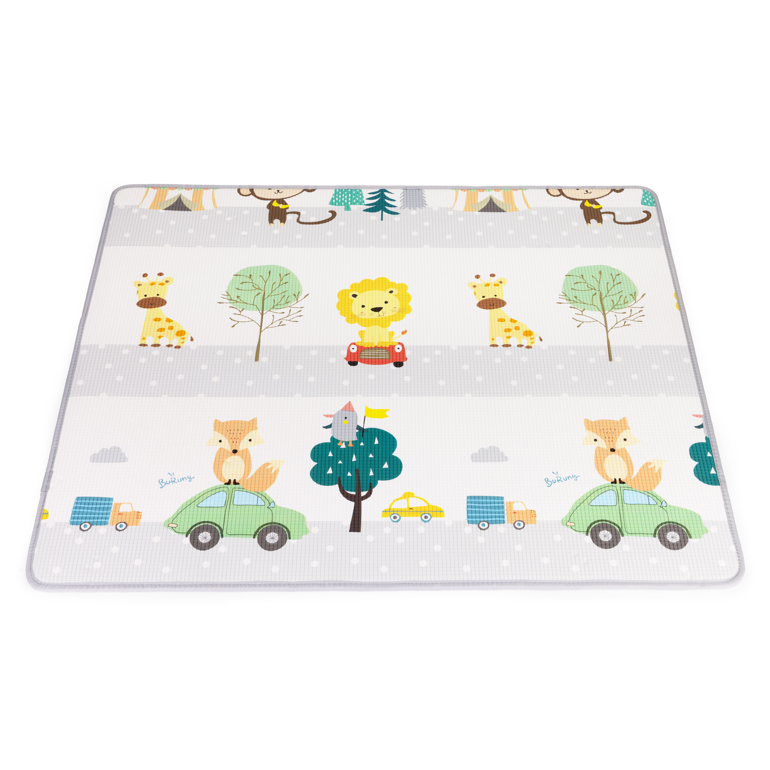 Žaidimų kilimėlis ecotoys iš eva putos, 180x150 cm, abipusis