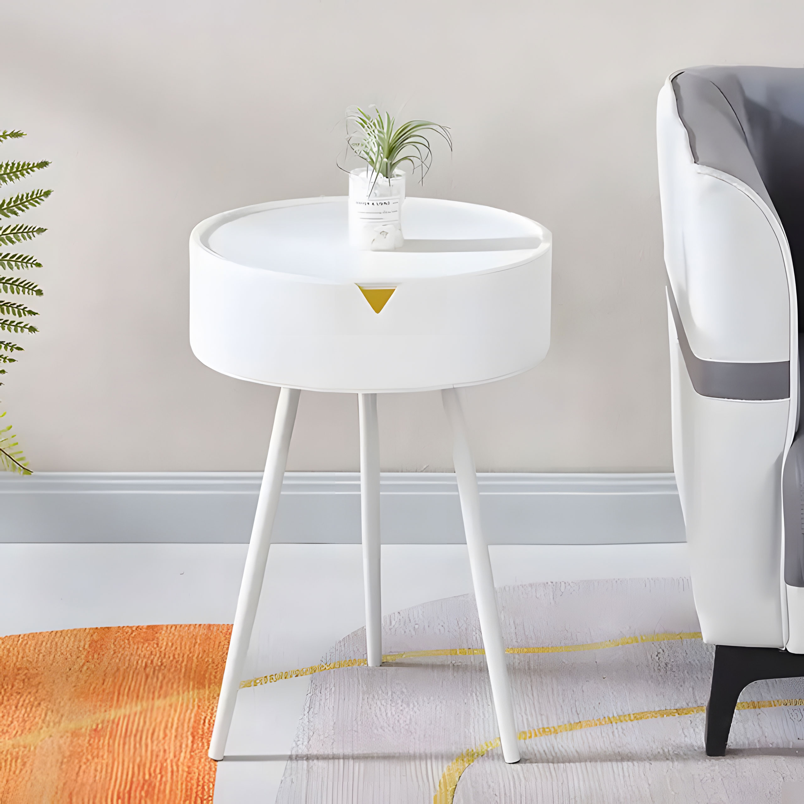 Apvalus kavos staliukas su nuimamu stalviršiu - modernhome
