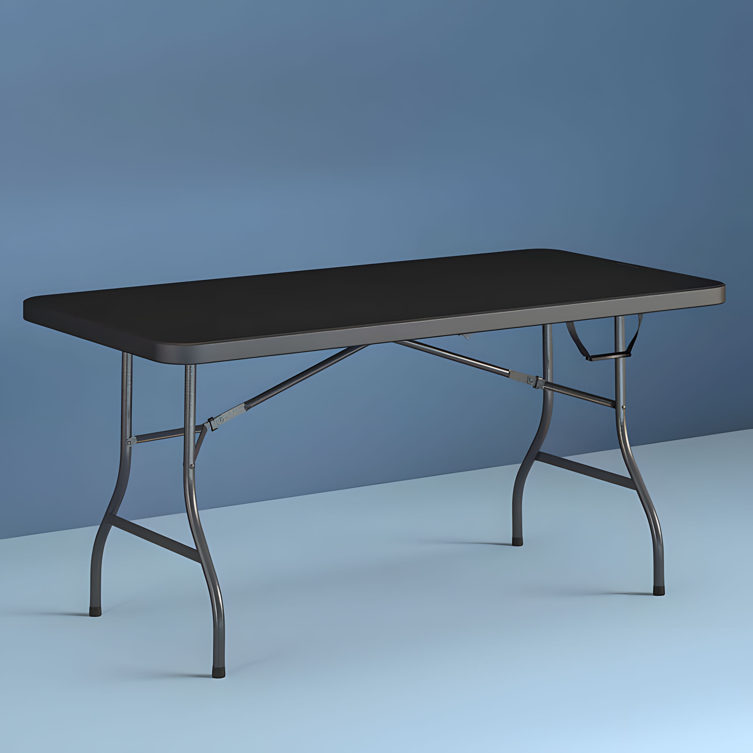 Sulankstomas stalas 180x74cm, juodas, modernhome
