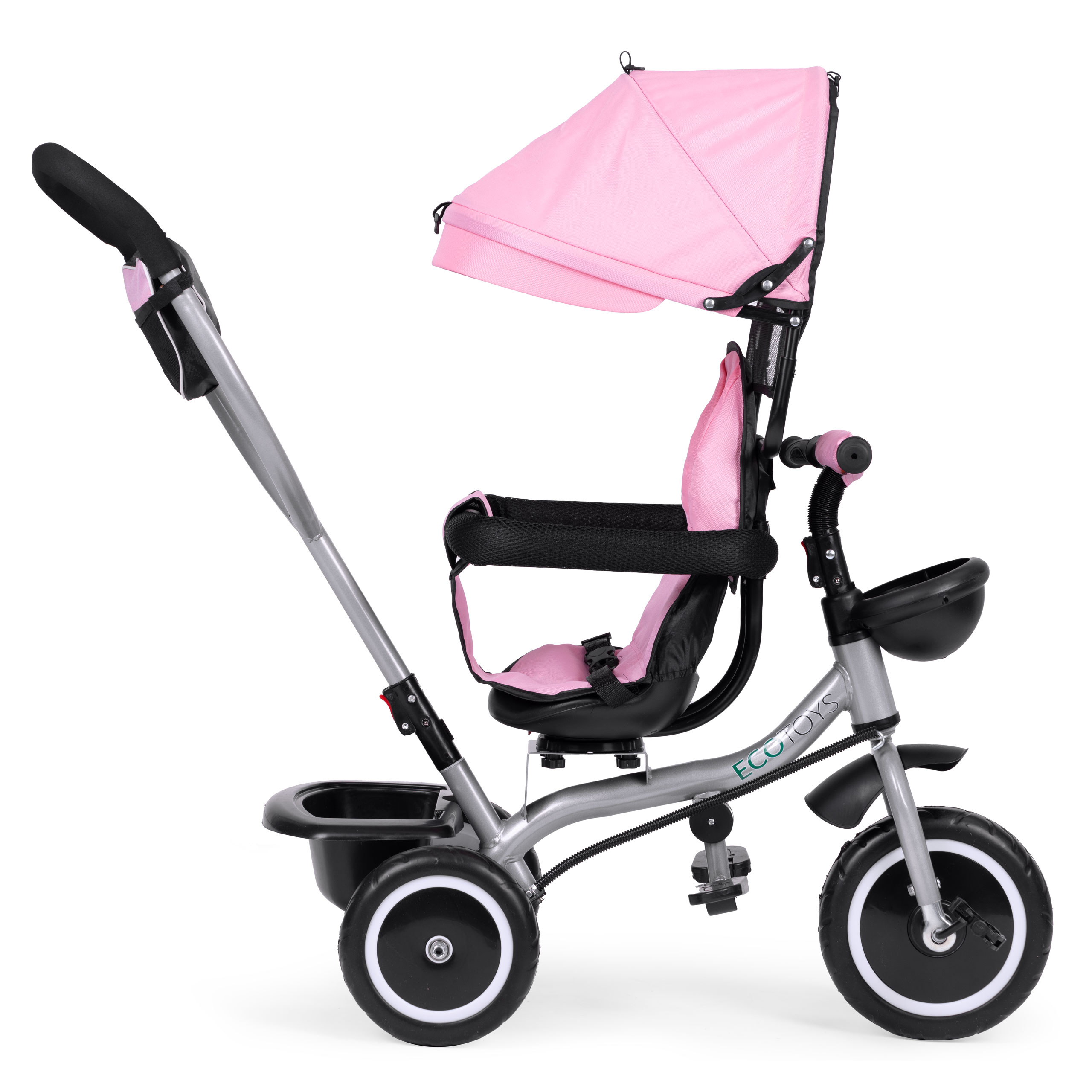 2-in-1 triratukas, rožinis, ecotoys