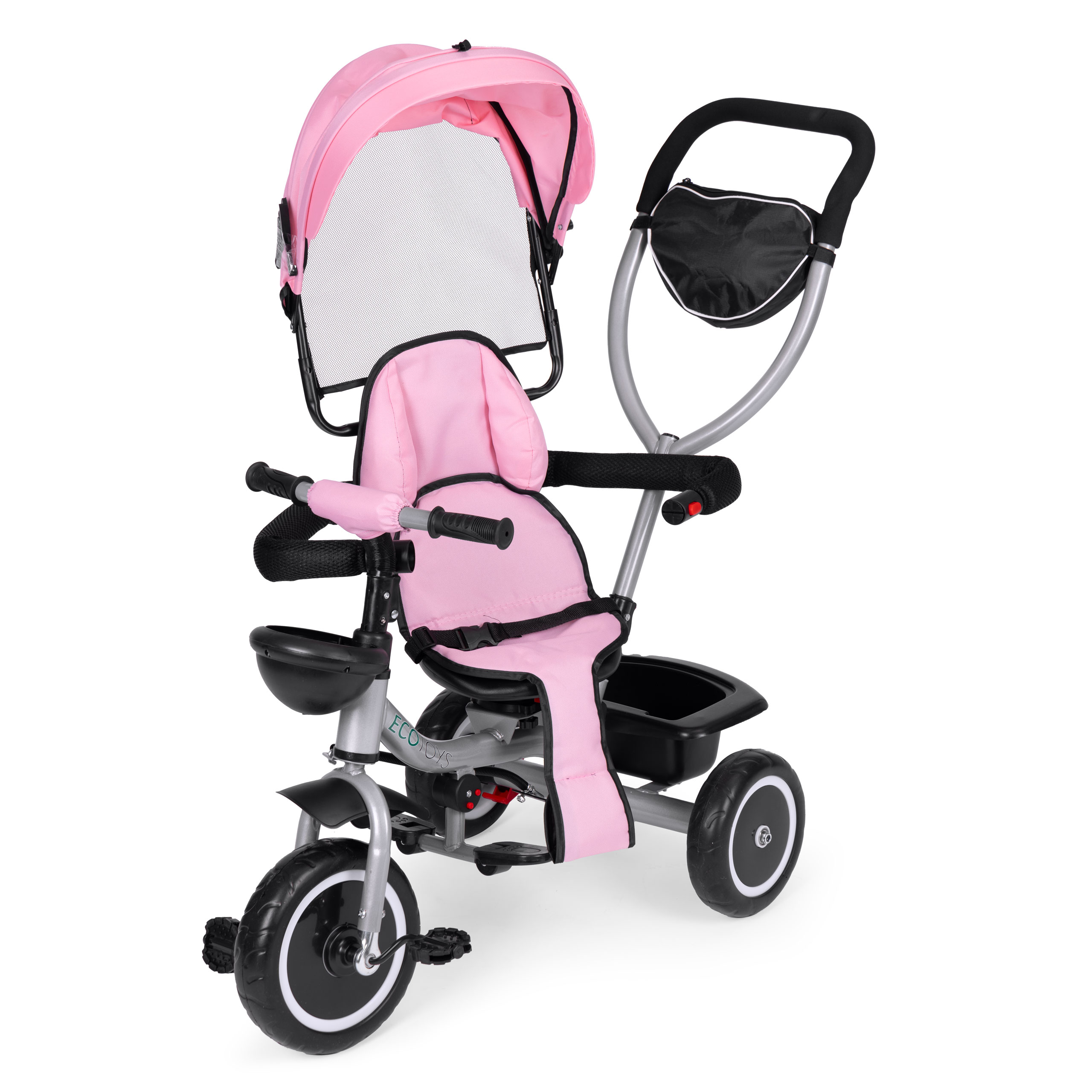 2-in-1 triratukas, rožinis, ecotoys