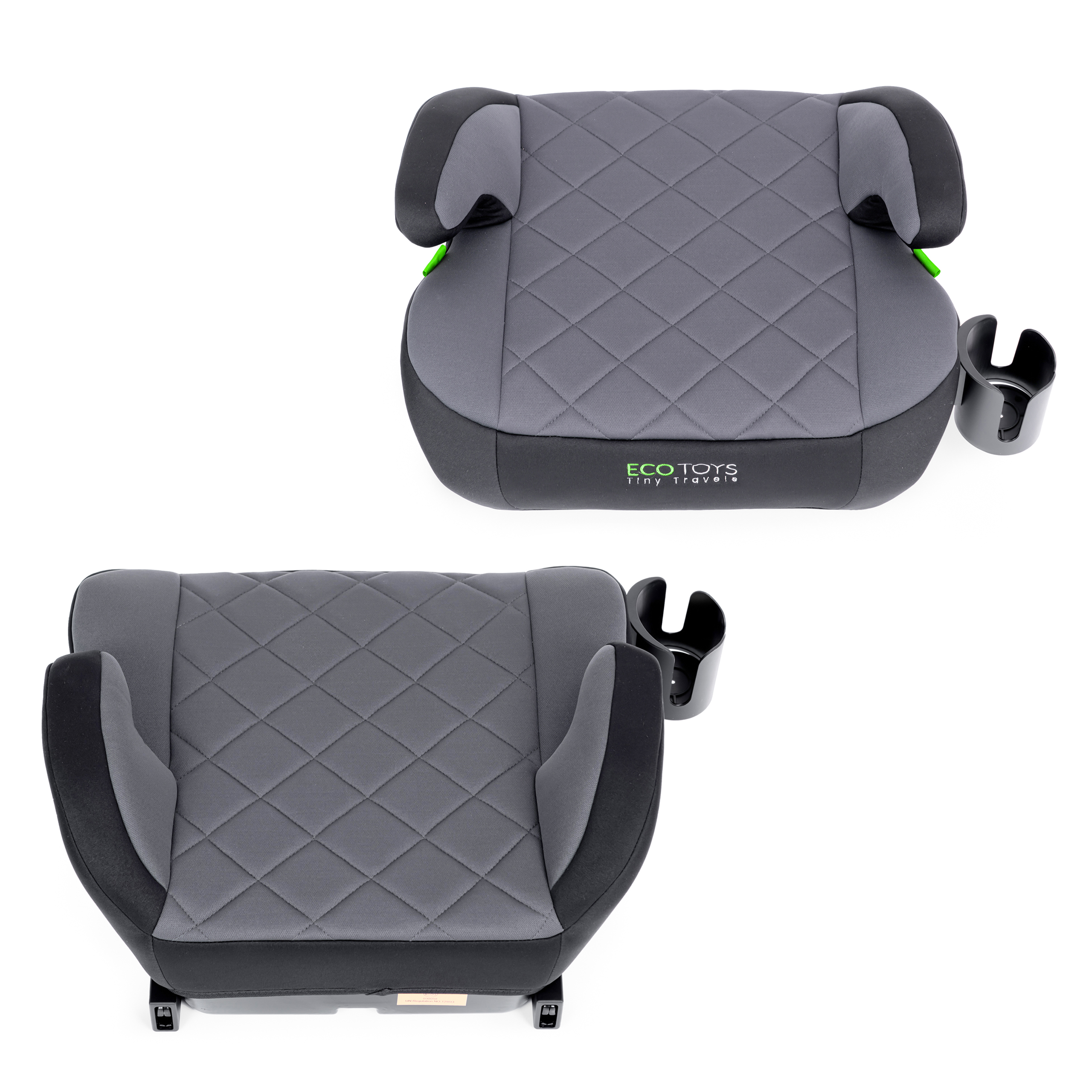 Automobilinė sėdynės paaukštinimo pagalvėlė ECOTOYS su ISOFIX sistema ir puodelio laikikliu, skirta vaikams nuo 125 iki 150 cm ūgio