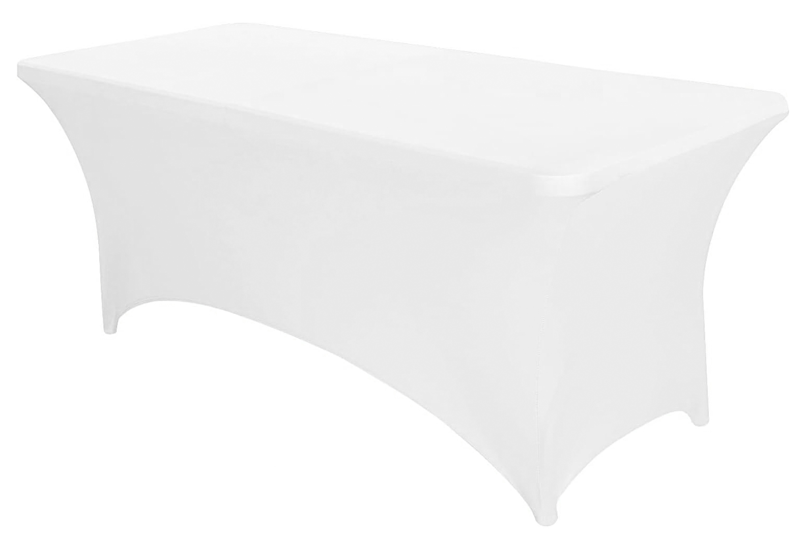 Universalus staltiesės užvalkalas maitinimo stalui 180 cm 6ft baltas elastingas