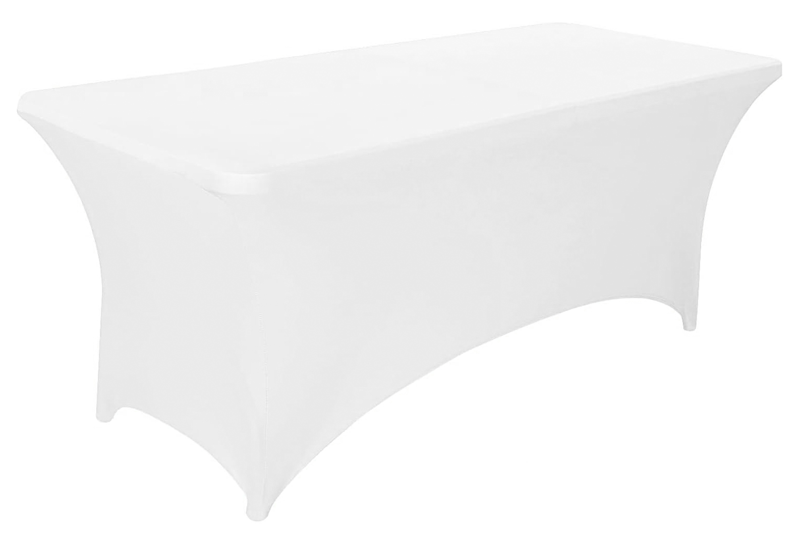 Universalus staltiesės užvalkalas maitinimo stalui 180 cm 6ft baltas elastingas