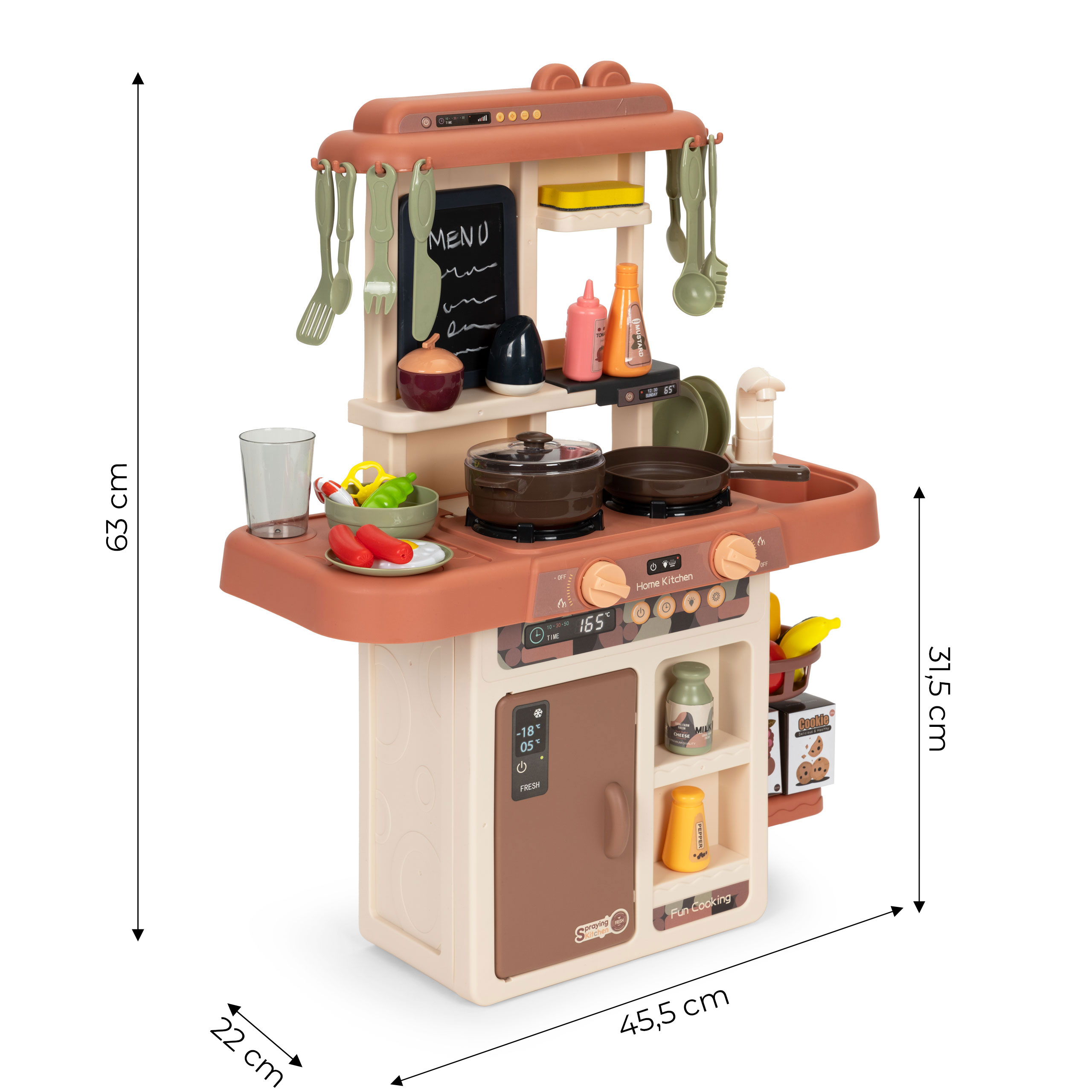 Vaikiška virtuvėlė multistore hc483304, ruda