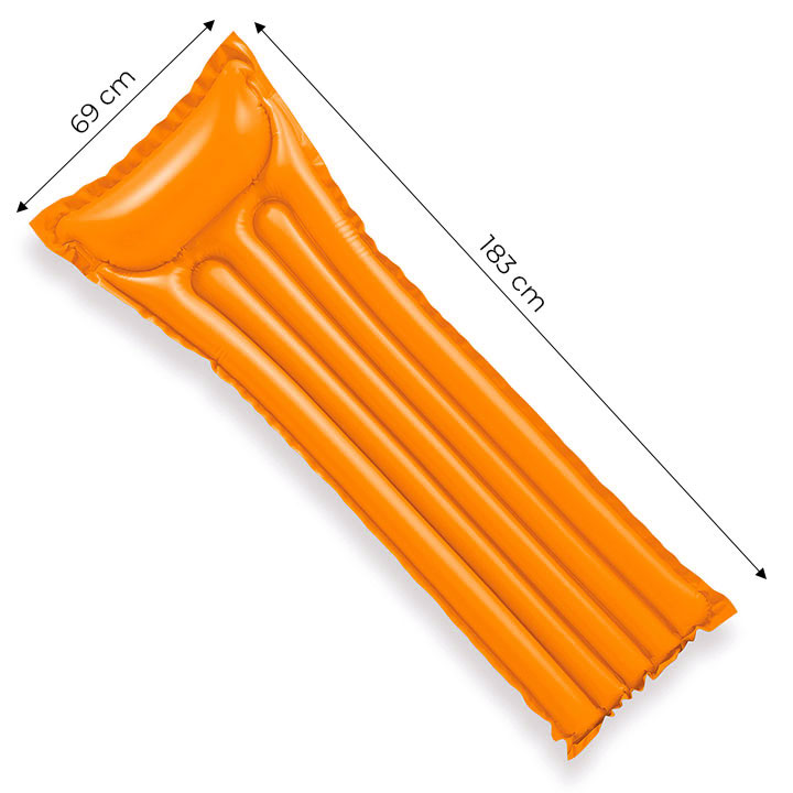 Pripučiamas plaukimo čiužinys 183x69 cm oranžinis - 59703 INTEX