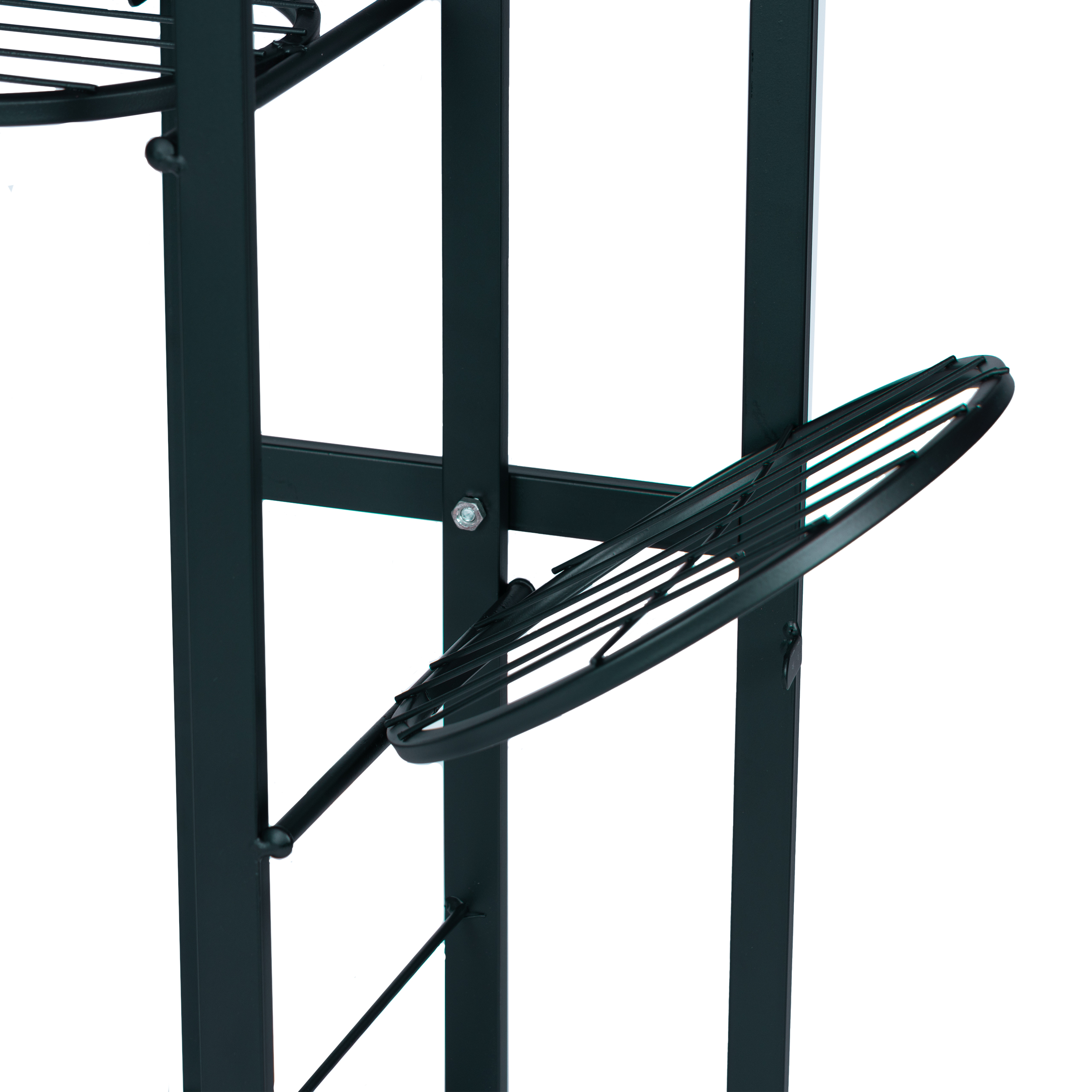 Modernus metalinis 6 lygių juodos spalvos gėlių stovas