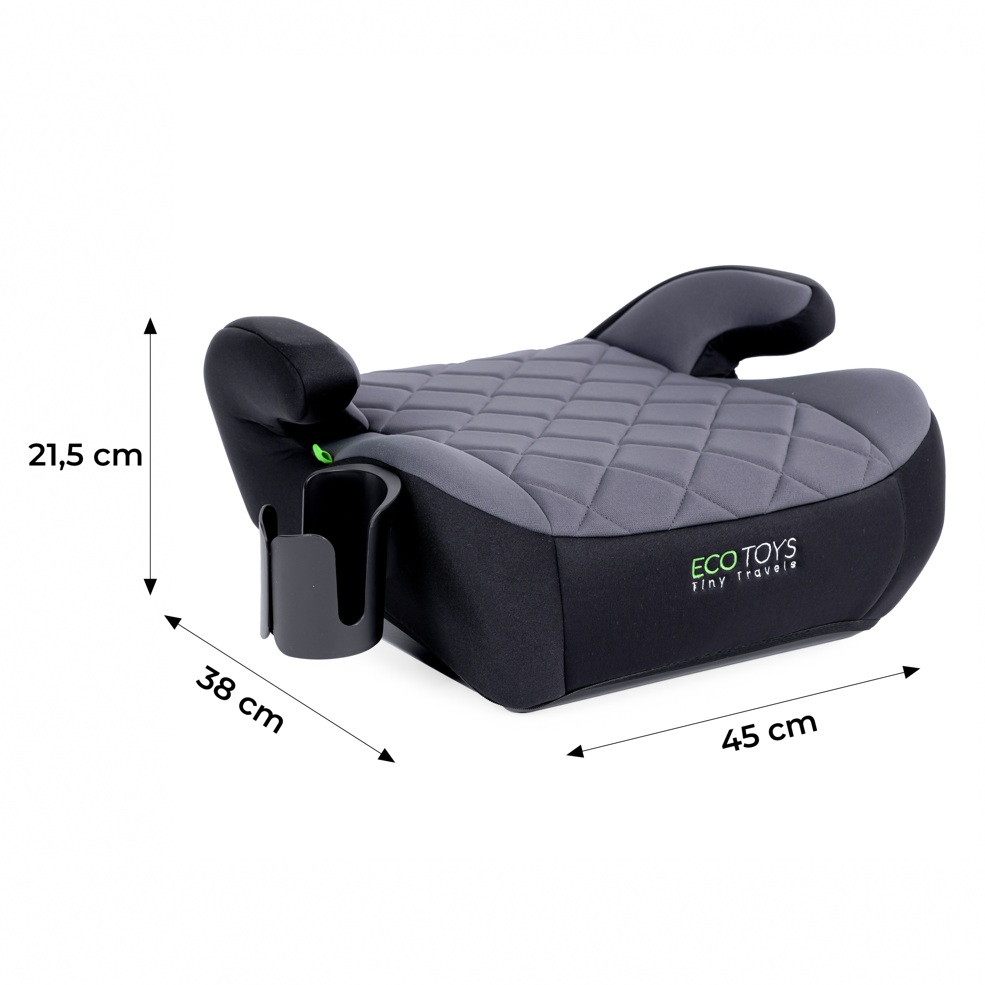 Automobilinė sėdynės paaukštinimo pagalvėlė ECOTOYS su puodelio laikikliu, skirta vaikams nuo 125 iki 150 cm ūgio