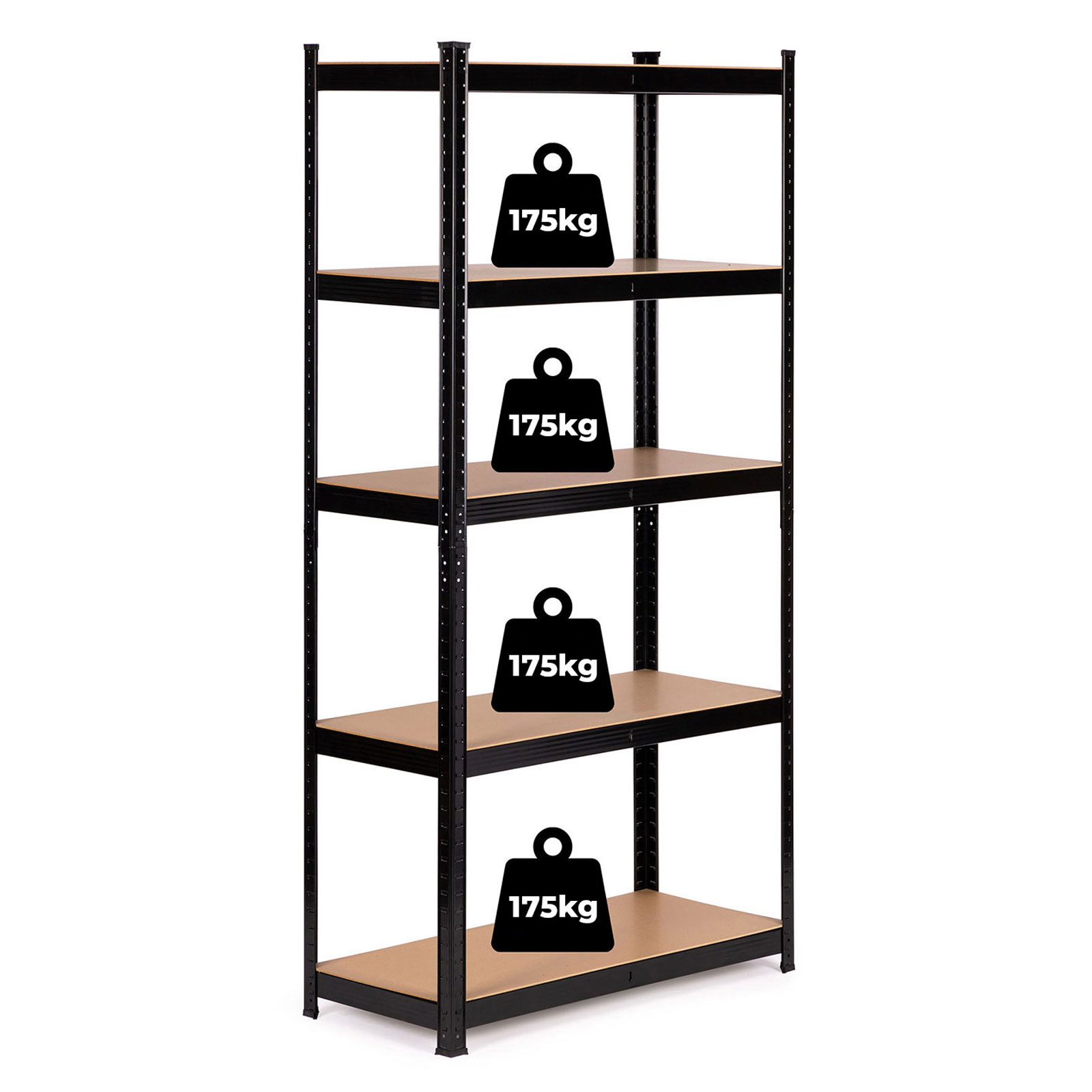 Metalinė sandėlio lentyna 180x90x30 cm rūsio garažui 5 lentynos 875 kg modernhome