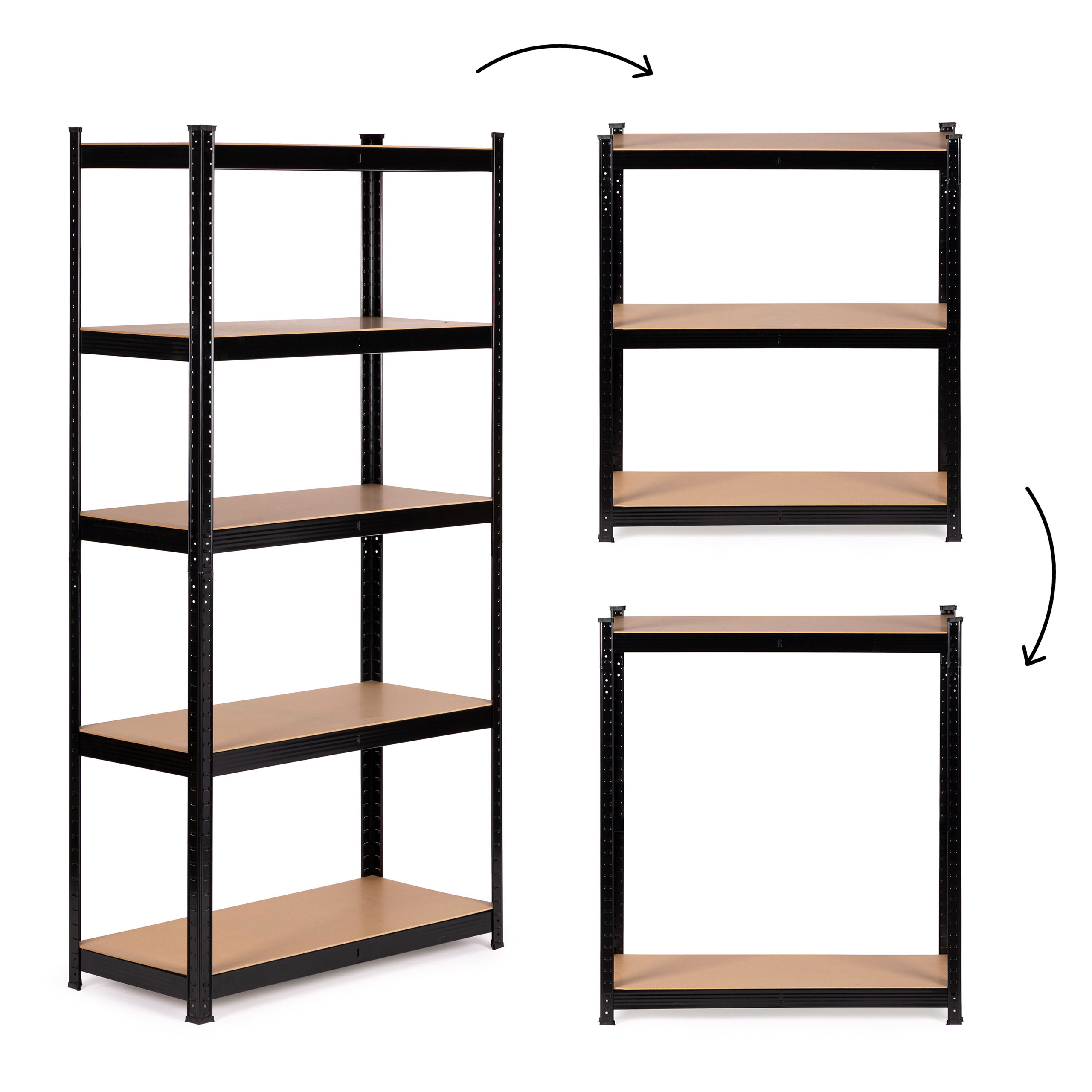 Metalinė sandėlio lentyna 180x90x30 cm rūsio garažui 5 lentynos 875 kg modernhome