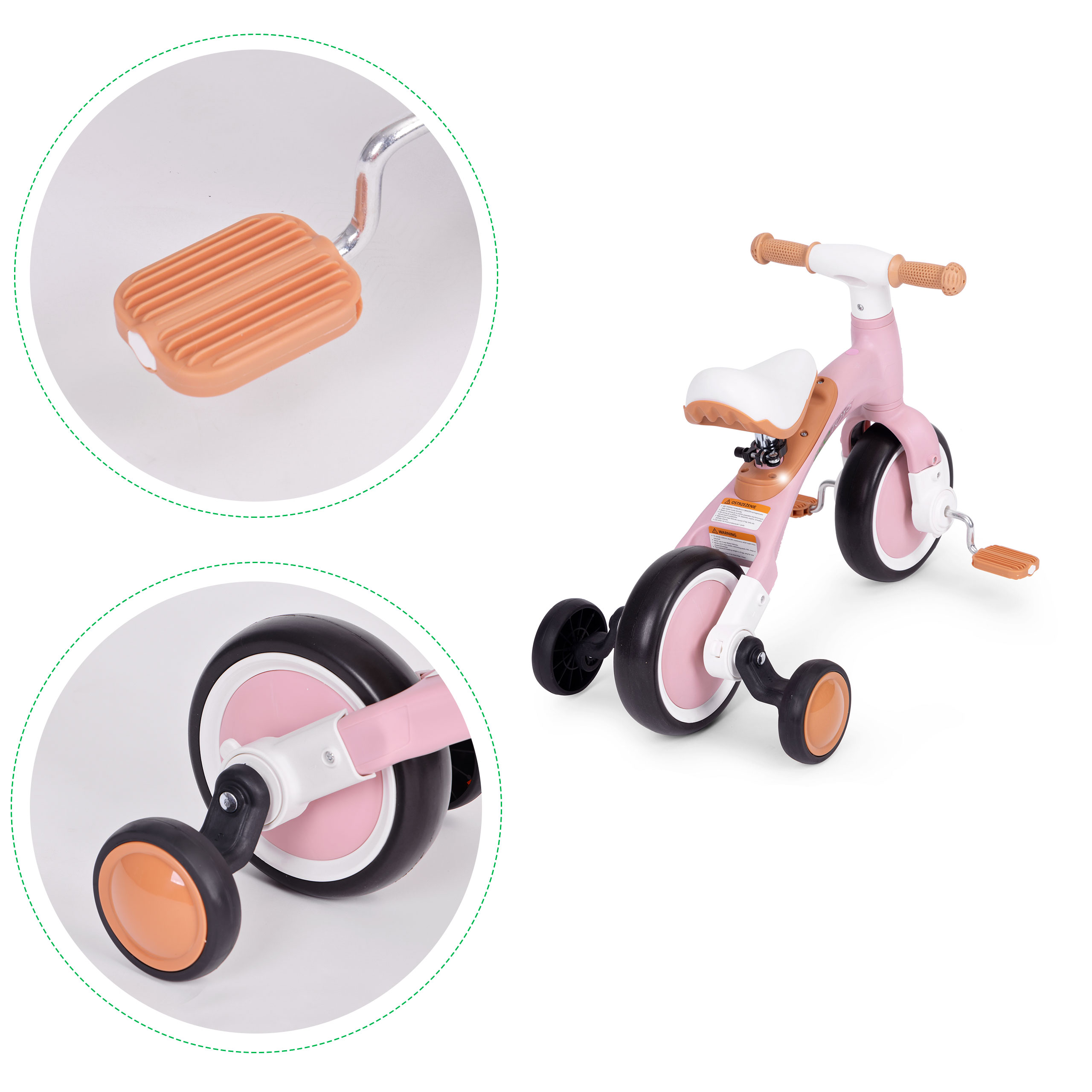 Balansinis dviratukas - rožinis ECOTOYS
