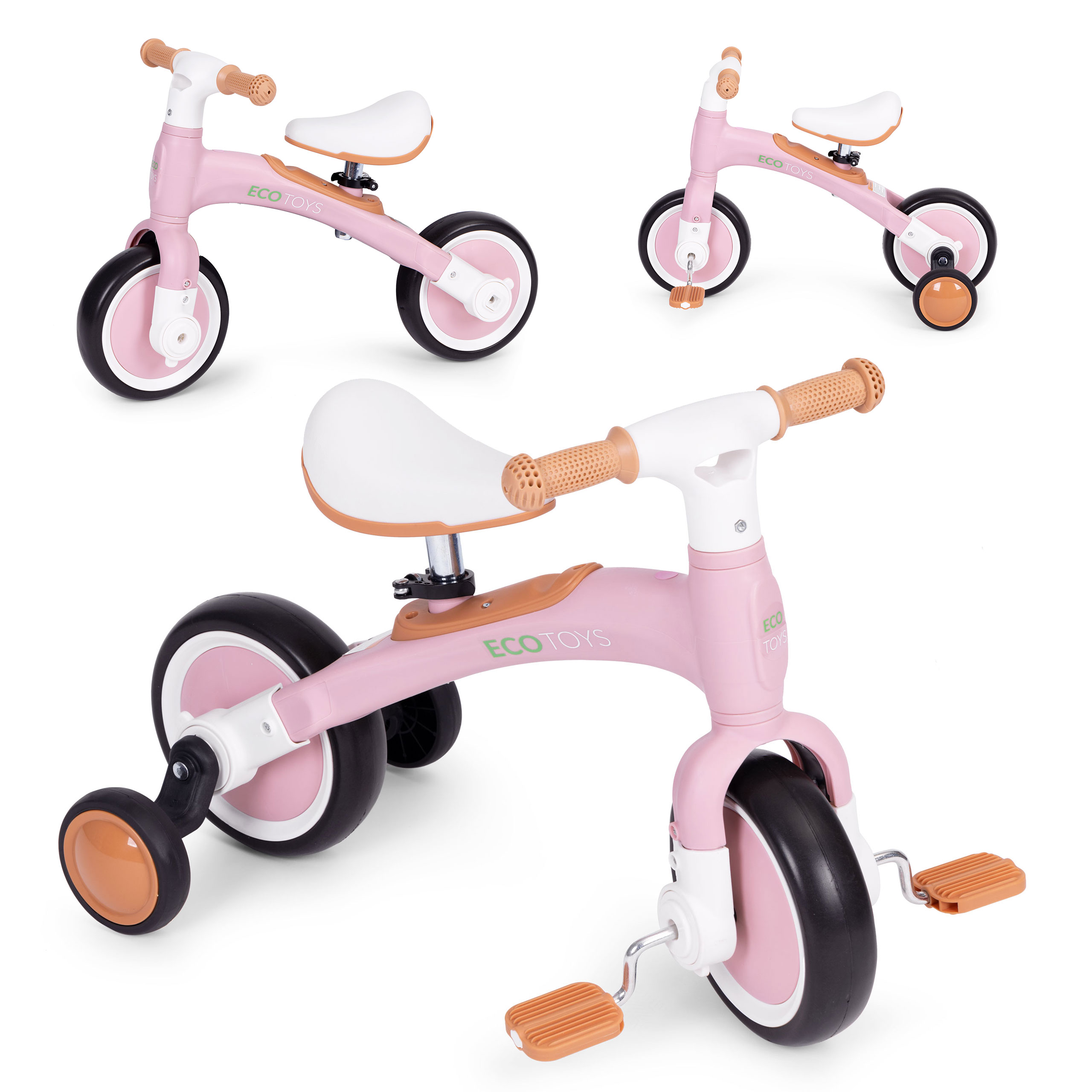 Balansinis dviratukas - rožinis ECOTOYS
