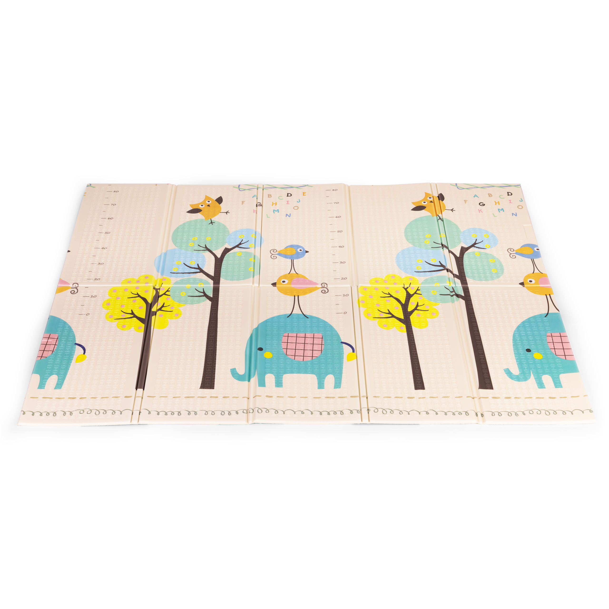 Vaikiškas edukacinis kilimėlis ecotoys 200x150 cm, dvipusis, sulankstomas