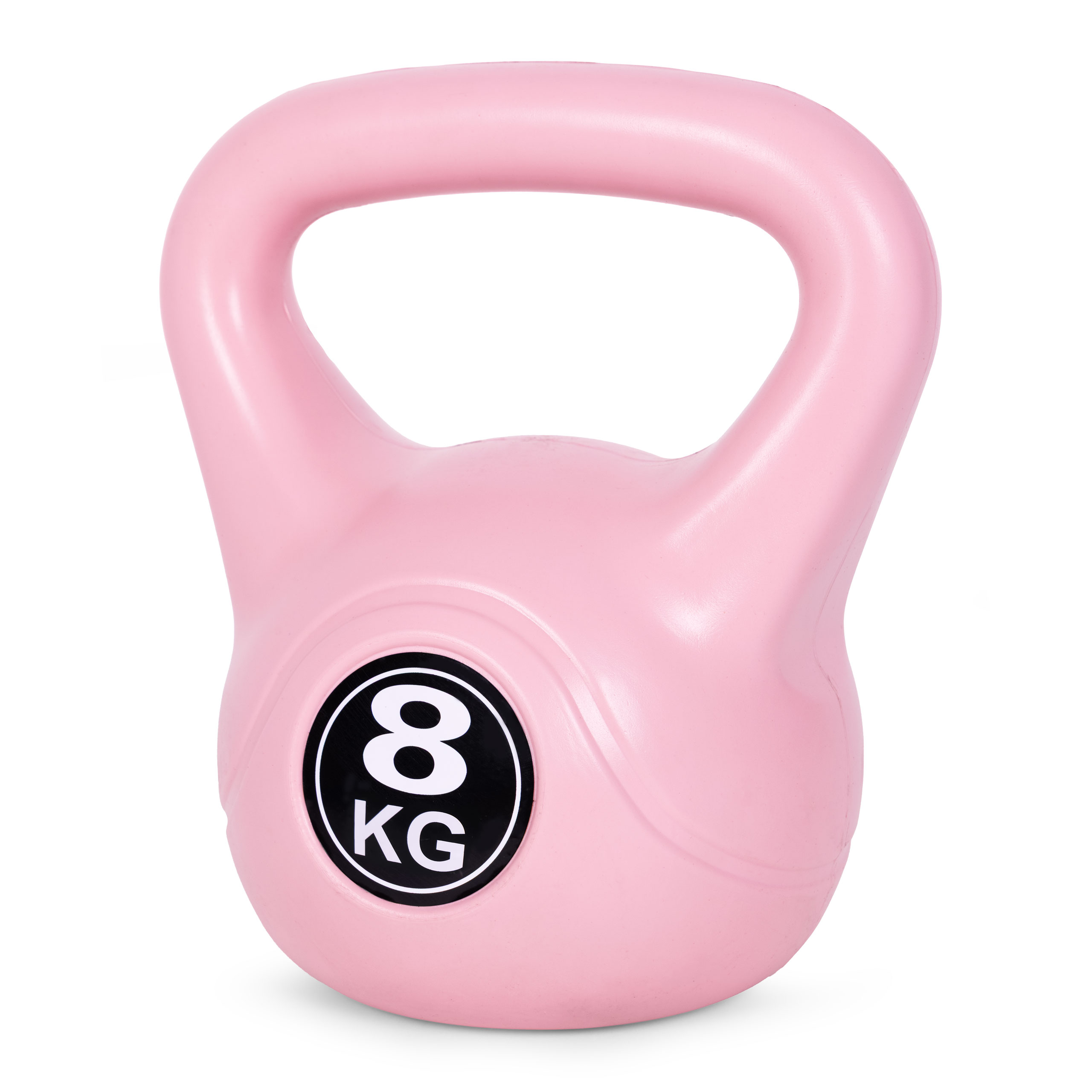 Kettlebell 8 kg, treniruoklis, hantelis, svarmuo, rožinis, ModernHome