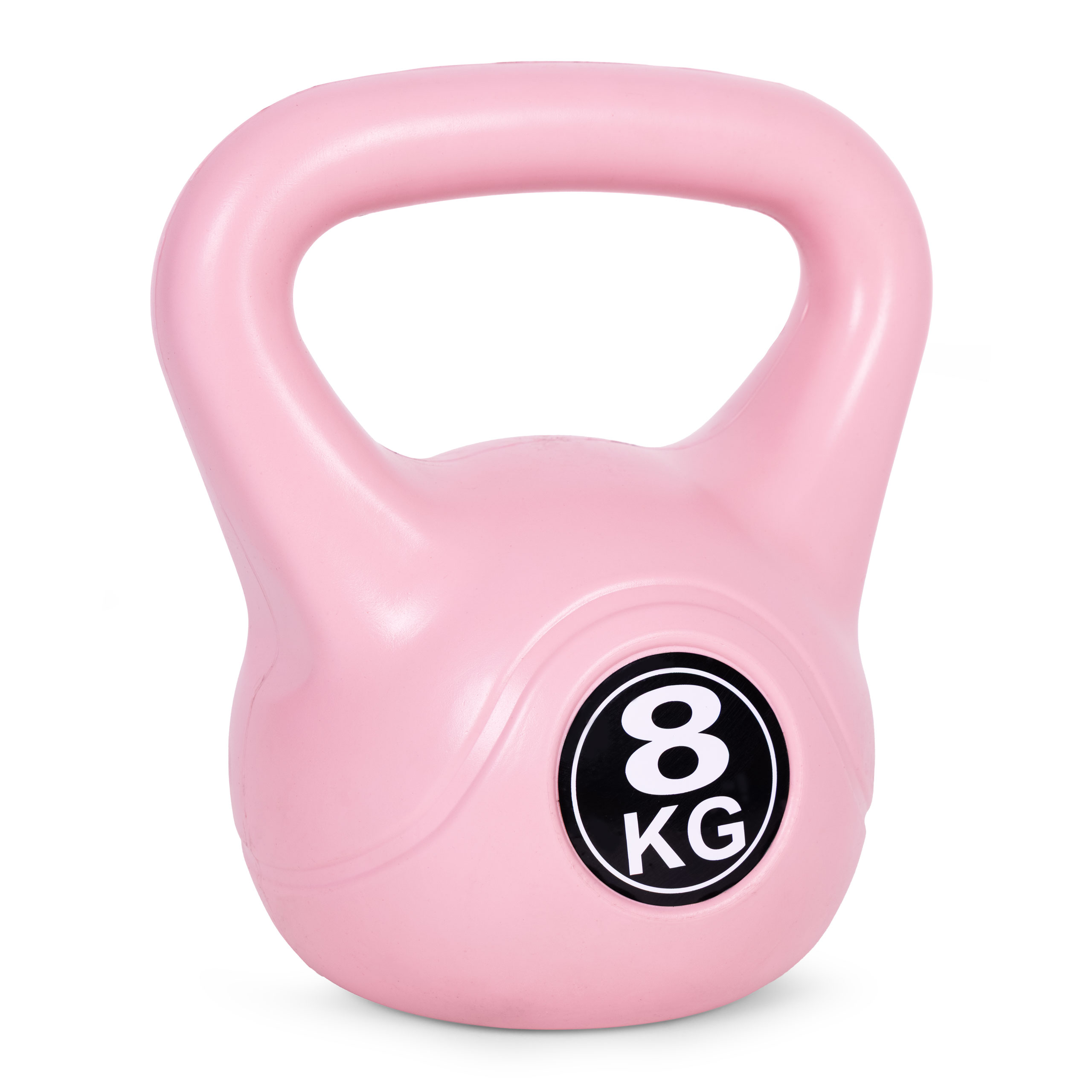 Kettlebell 8 kg, treniruoklis, hantelis, svarmuo, rožinis, ModernHome