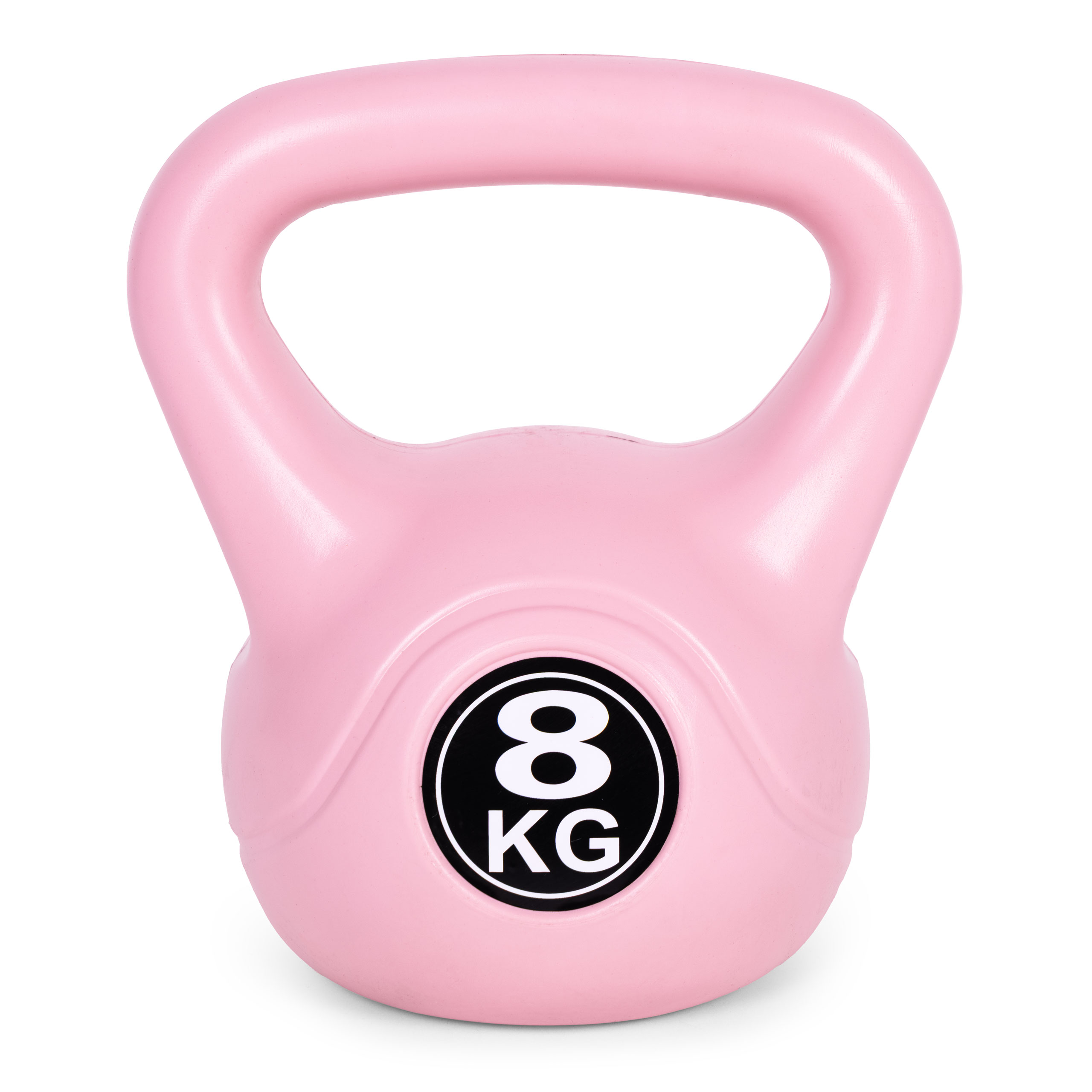 Kettlebell 8 kg, treniruoklis, hantelis, svarmuo, rožinis, ModernHome