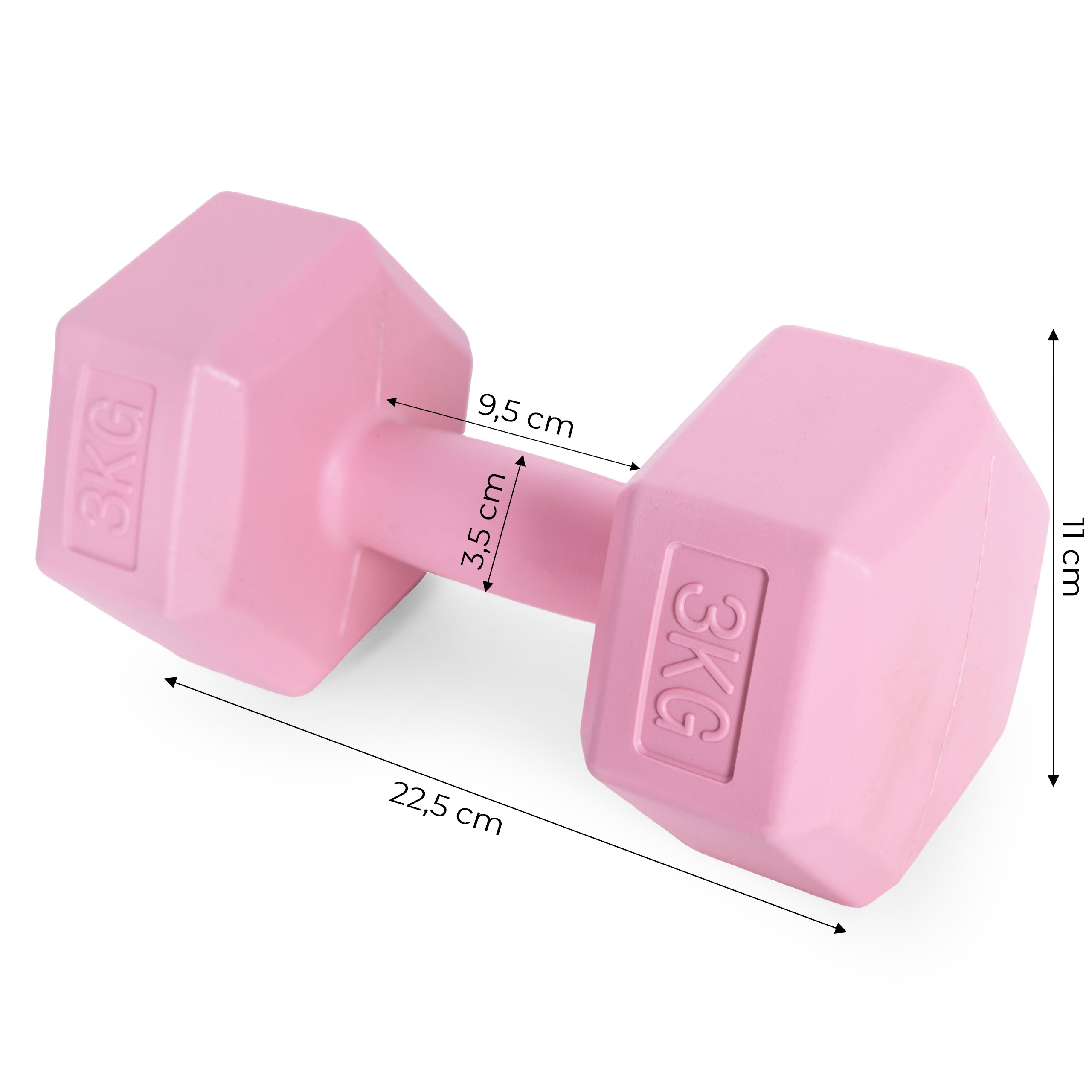 Šešiakampiai hantelia 2x3 kg  modernhome
