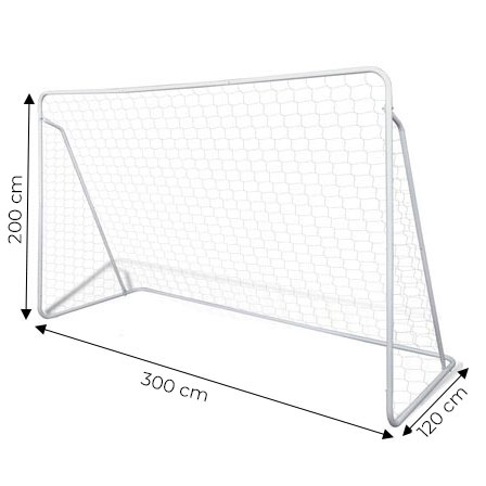 Vaikų futbolo vartai su tinkleliu 300x200 cm ecotoys