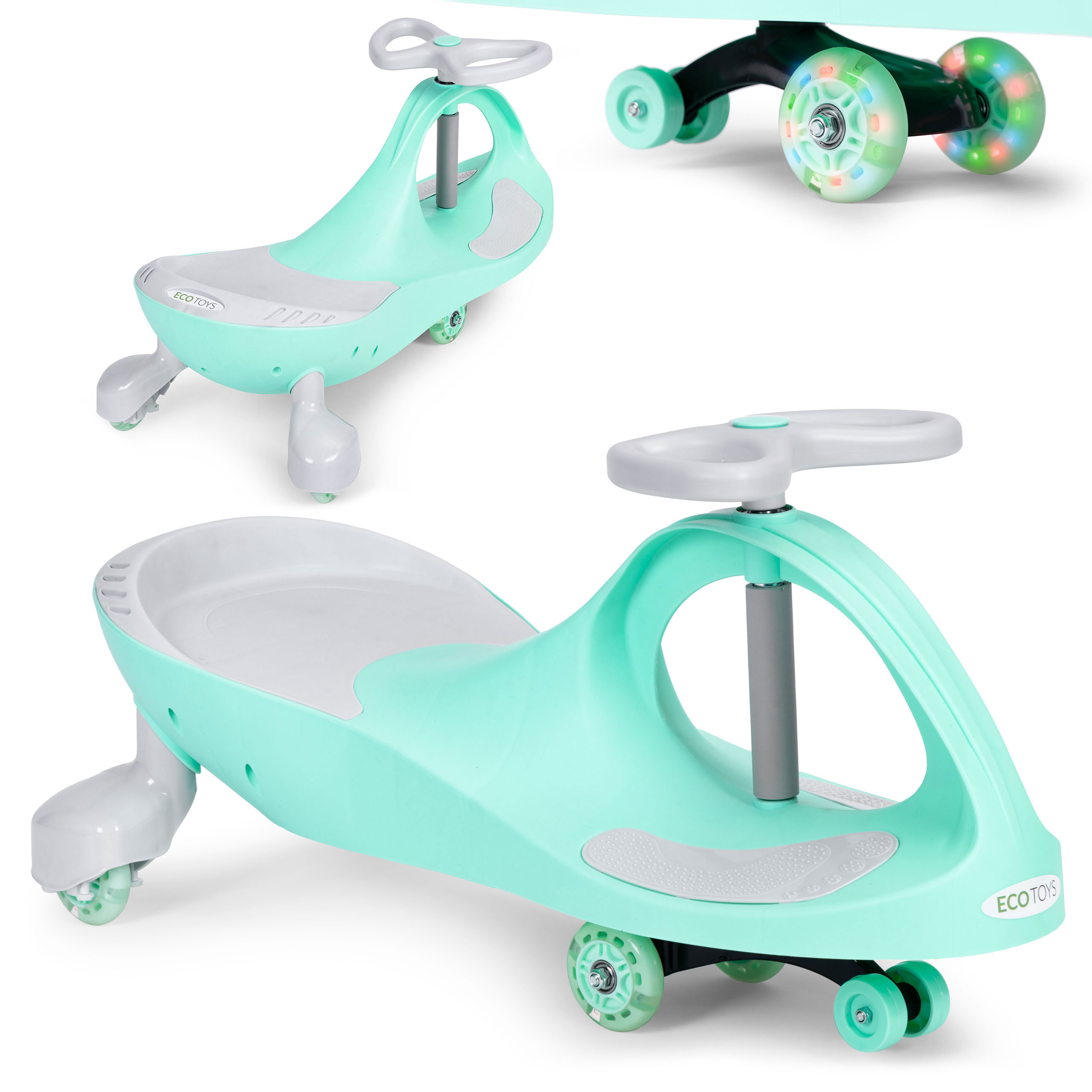 Žaislinė mašinėlė su led ratukais ecotoys