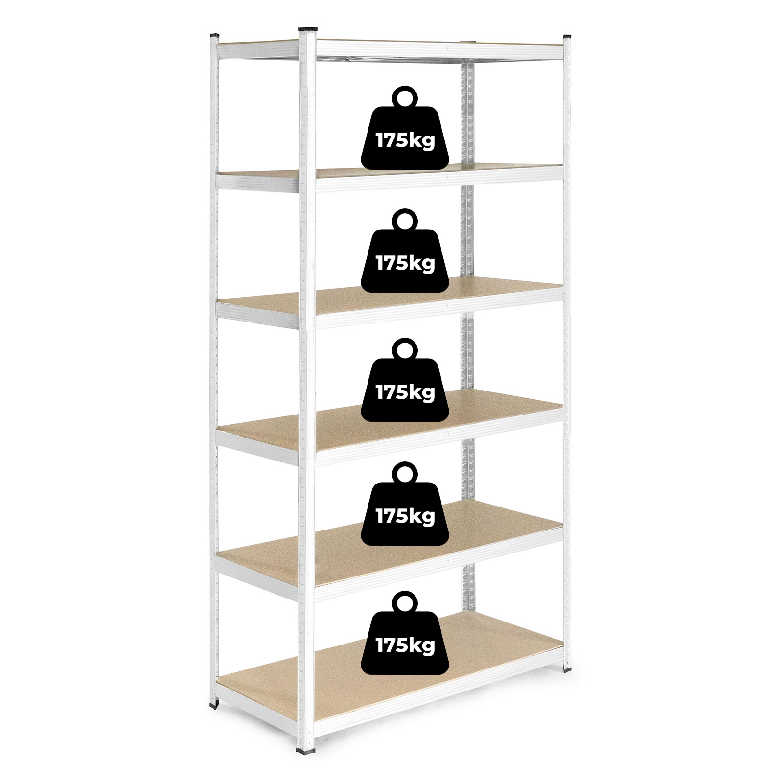 Sandėlio lentyna 222x110x50 cm cinkuoto plieno 6 lentynos 1050 kg modernhome