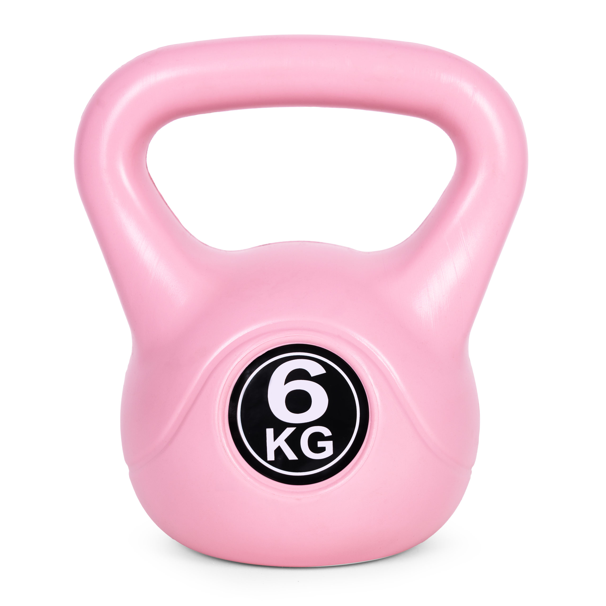 Kettlebell 6 kg, treniruoklis, hantelis, svarmuo, rožinis, modernhome