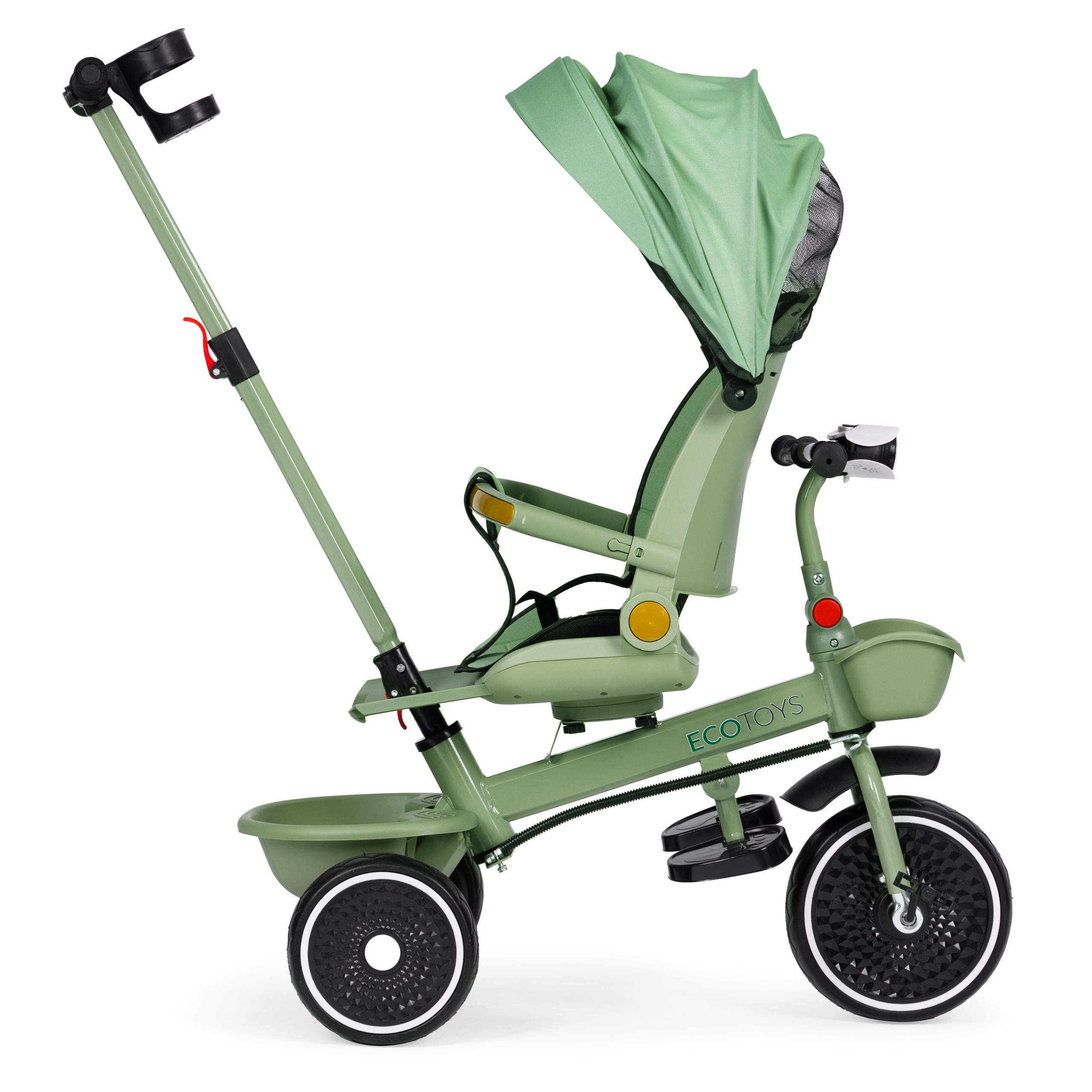2-in-1 triratukas, žalias, ecotoys