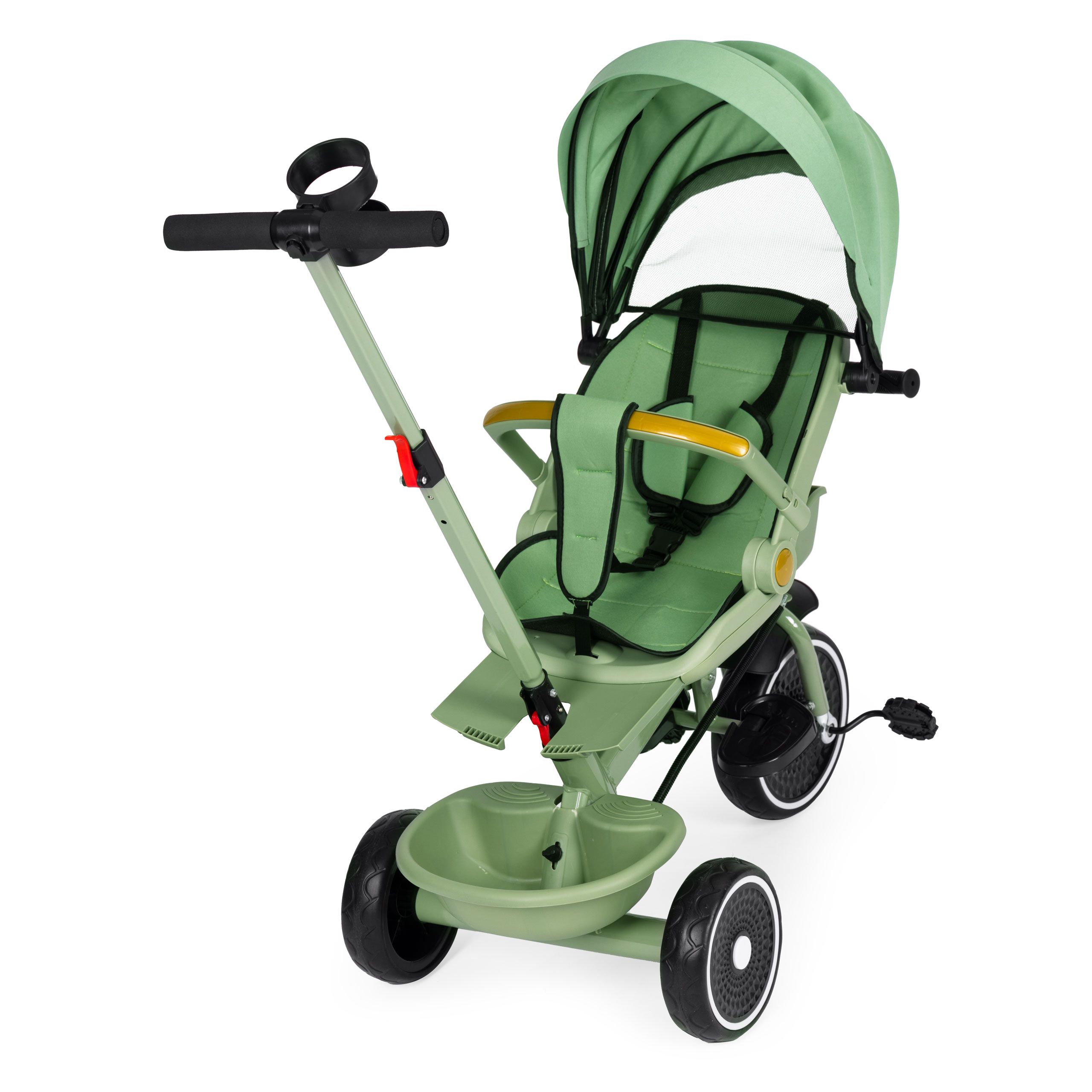 2-in-1 triratukas, žalias, ecotoys