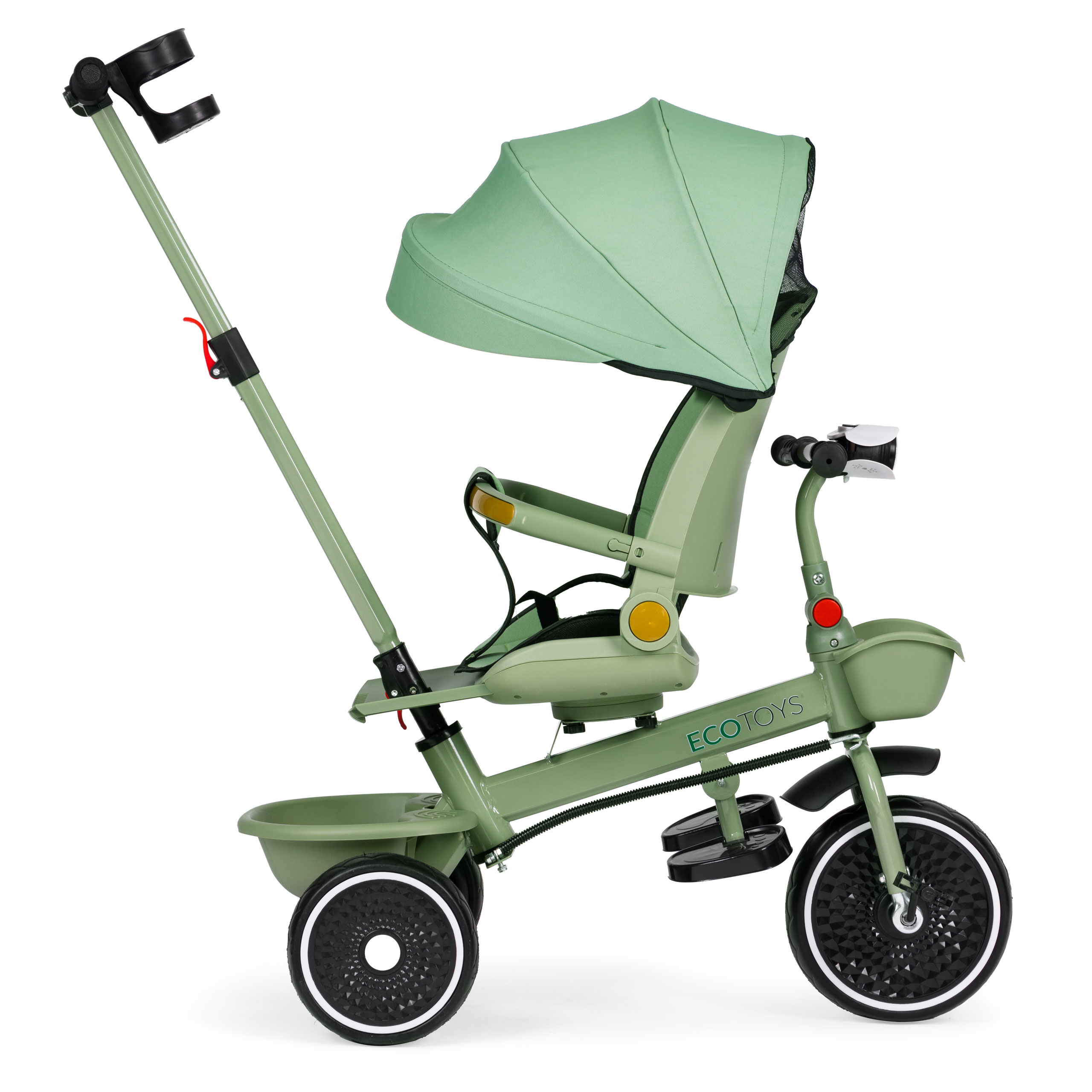 2-in-1 triratukas, žalias, ecotoys