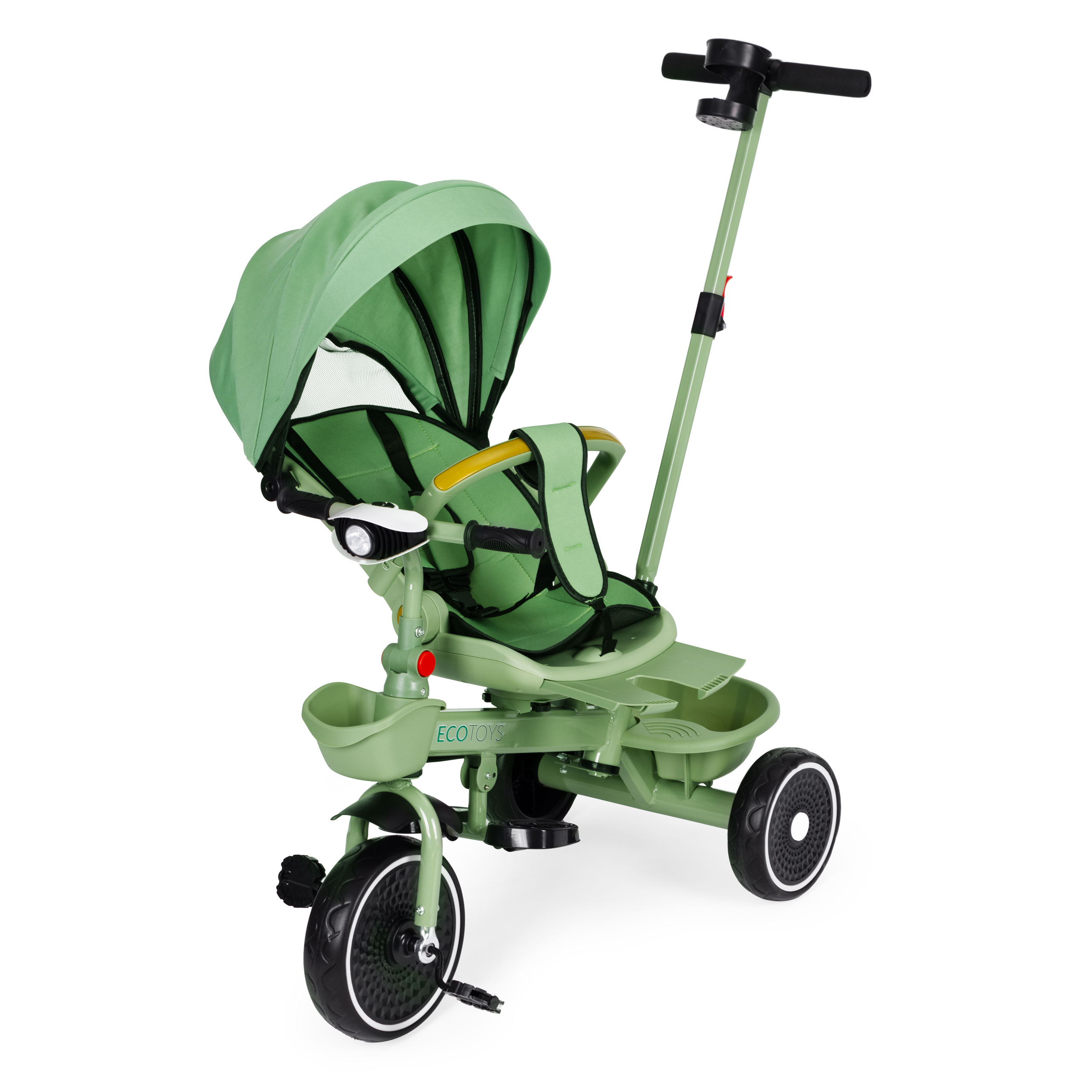 2-in-1 triratukas, žalias, ecotoys