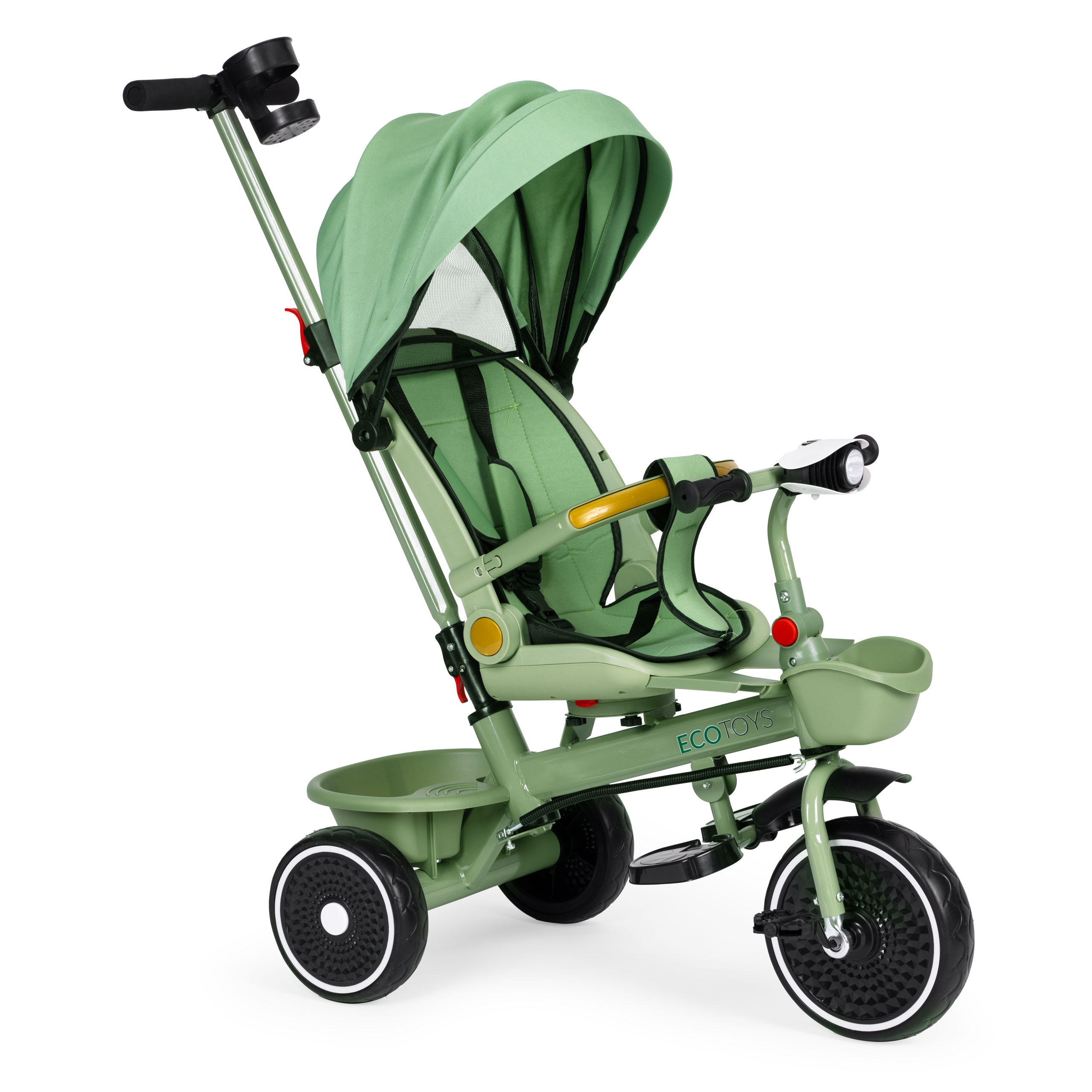 2-in-1 triratukas, žalias, ecotoys