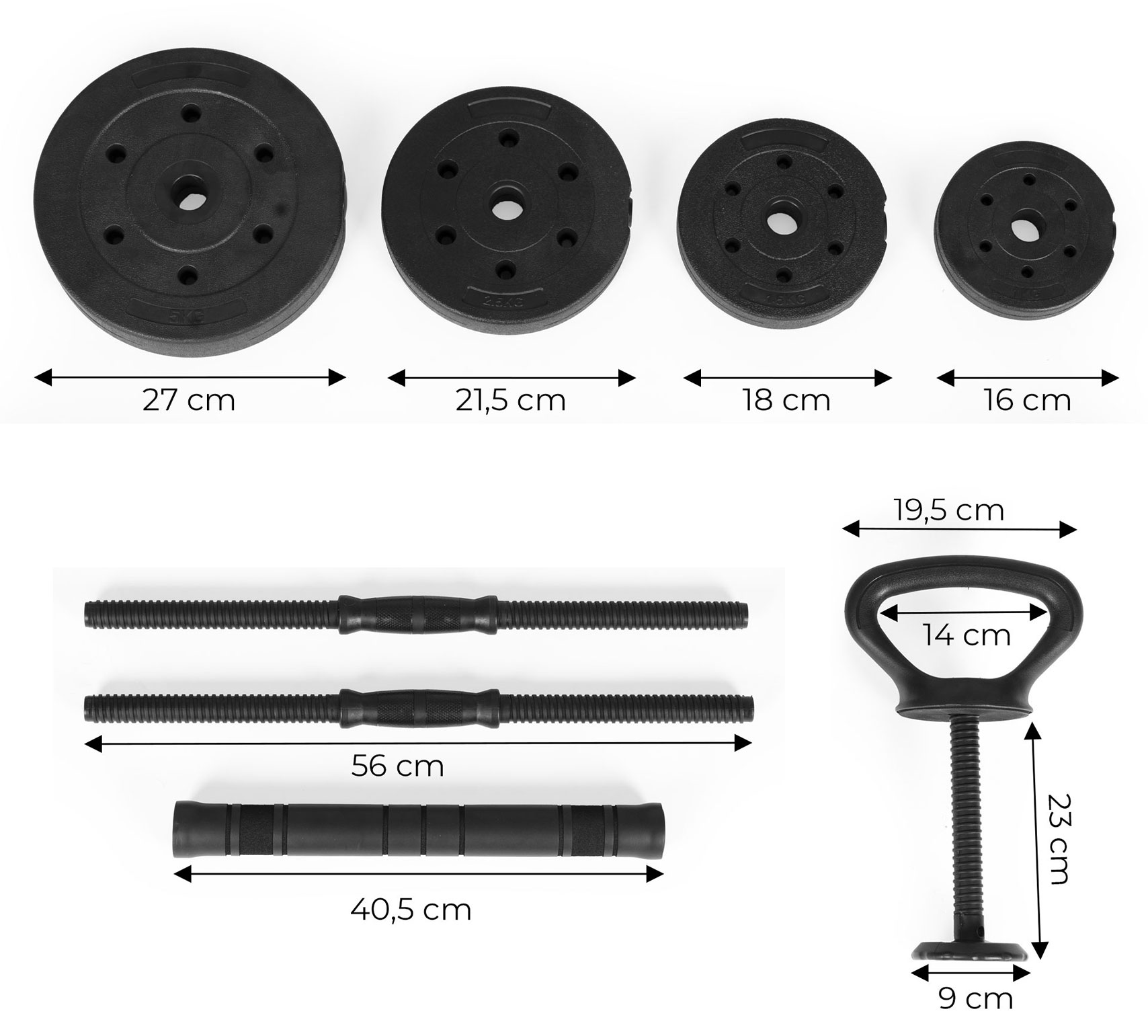 Reguliuojamų hantelių rinkinys 40 kg