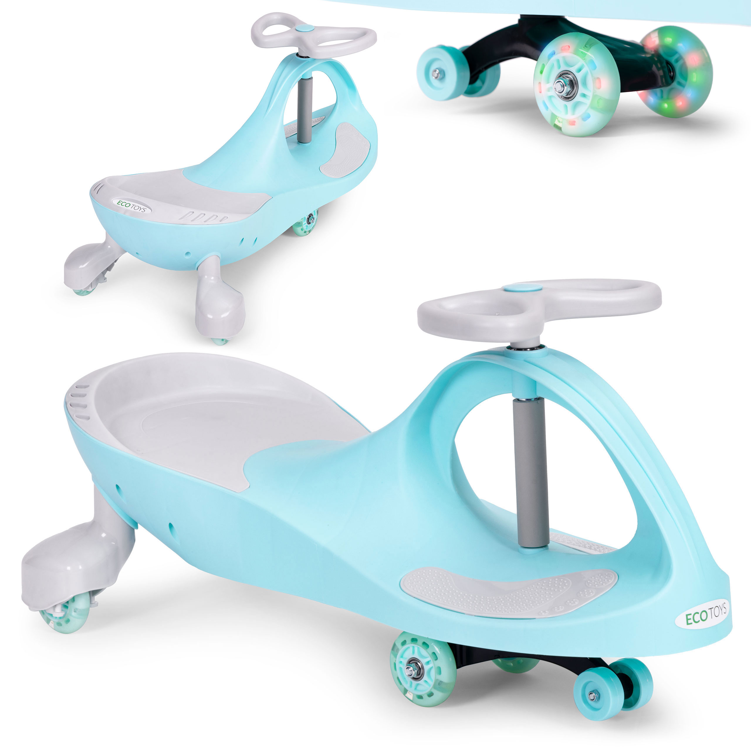 Ecotoys vaikiškas wiggle automobilis su led ratais