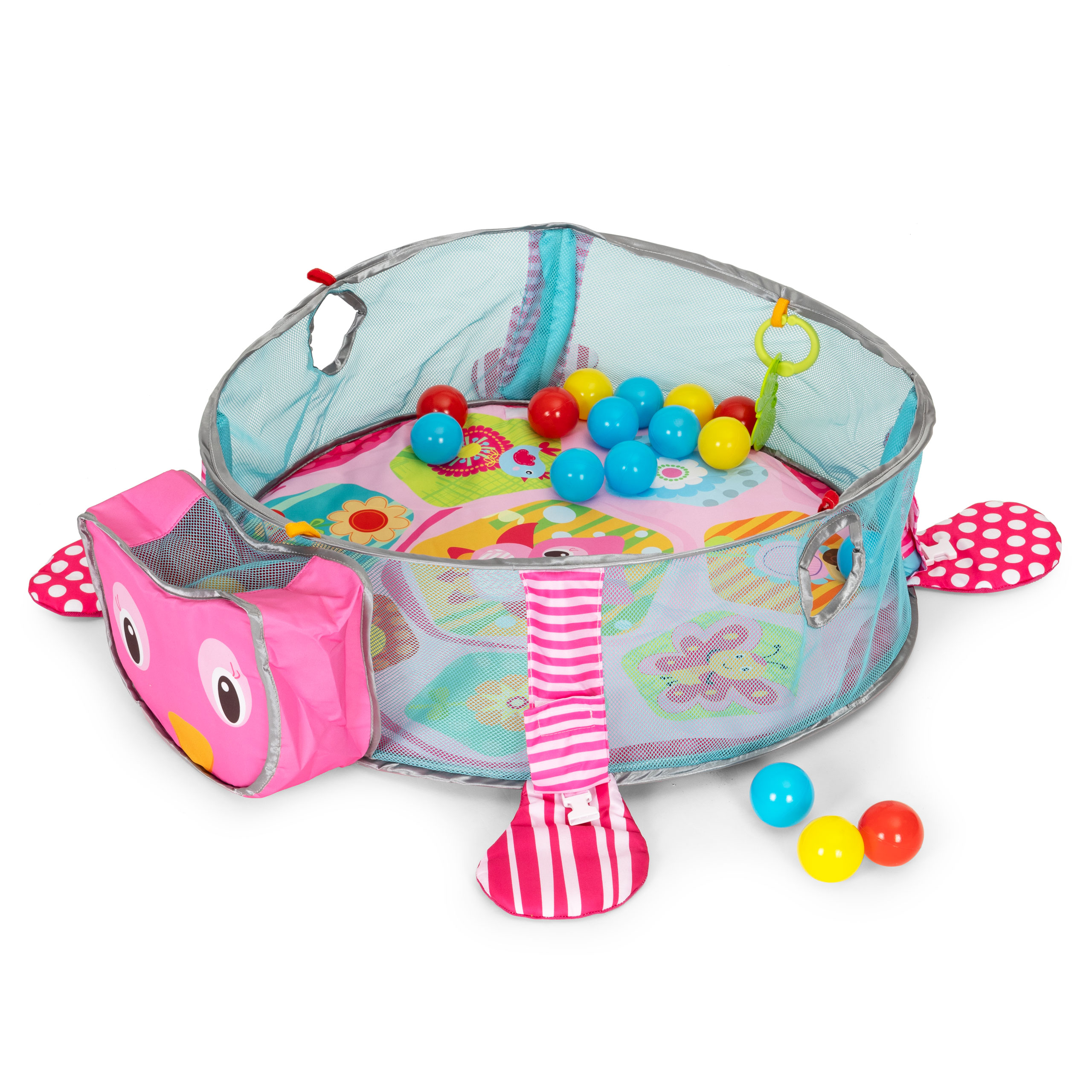 Didelis lavinamasis kilimėlis 3in1 žaidimų aikštelė su 30 kamuoliukų Eco Toys 88970