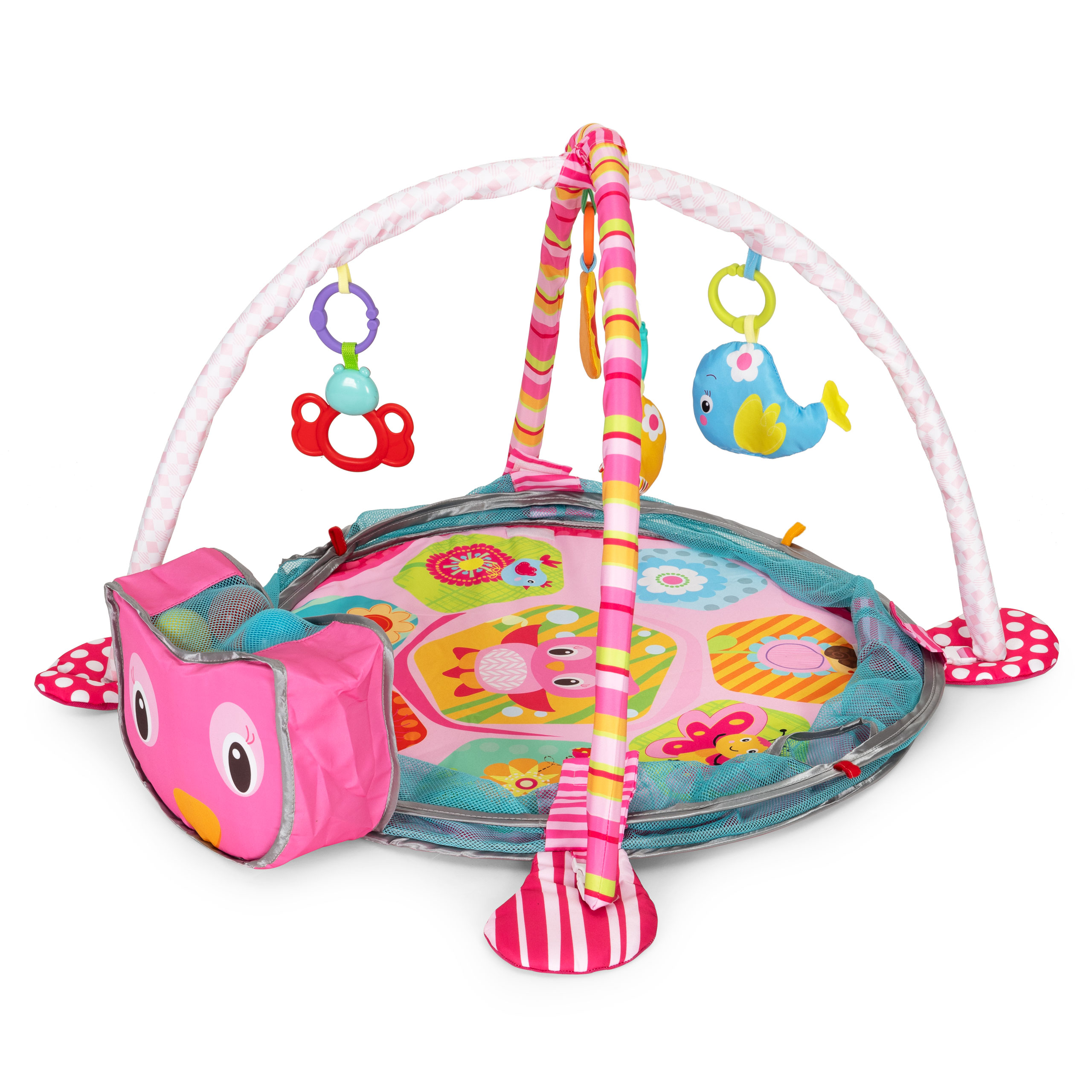 Didelis lavinamasis kilimėlis 3in1 žaidimų aikštelė su 30 kamuoliukų Eco Toys 88970