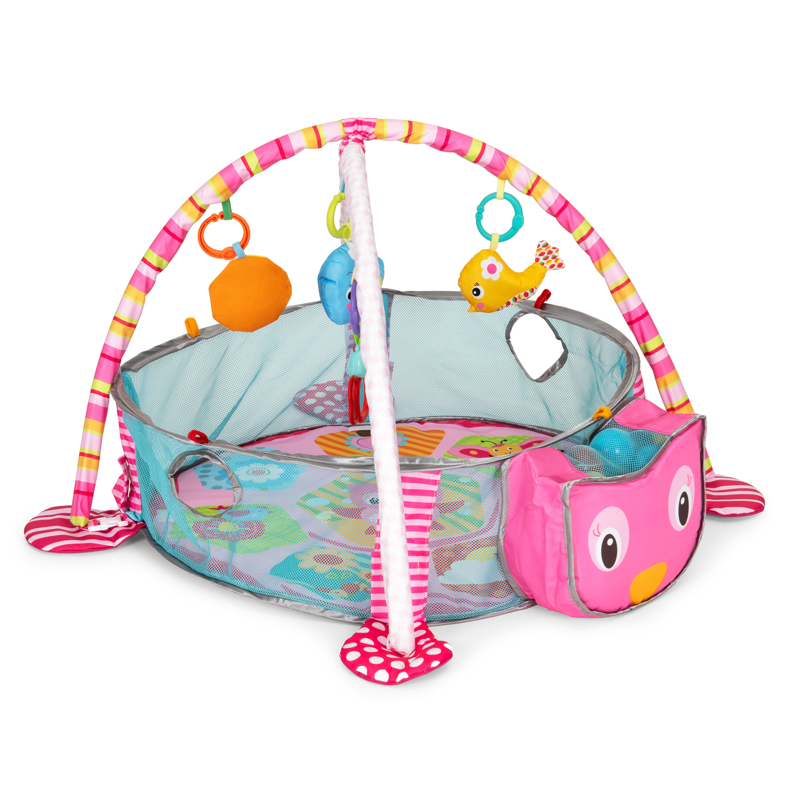 Didelis lavinamasis kilimėlis 3in1 žaidimų aikštelė su 30 kamuoliukų Eco Toys 88970