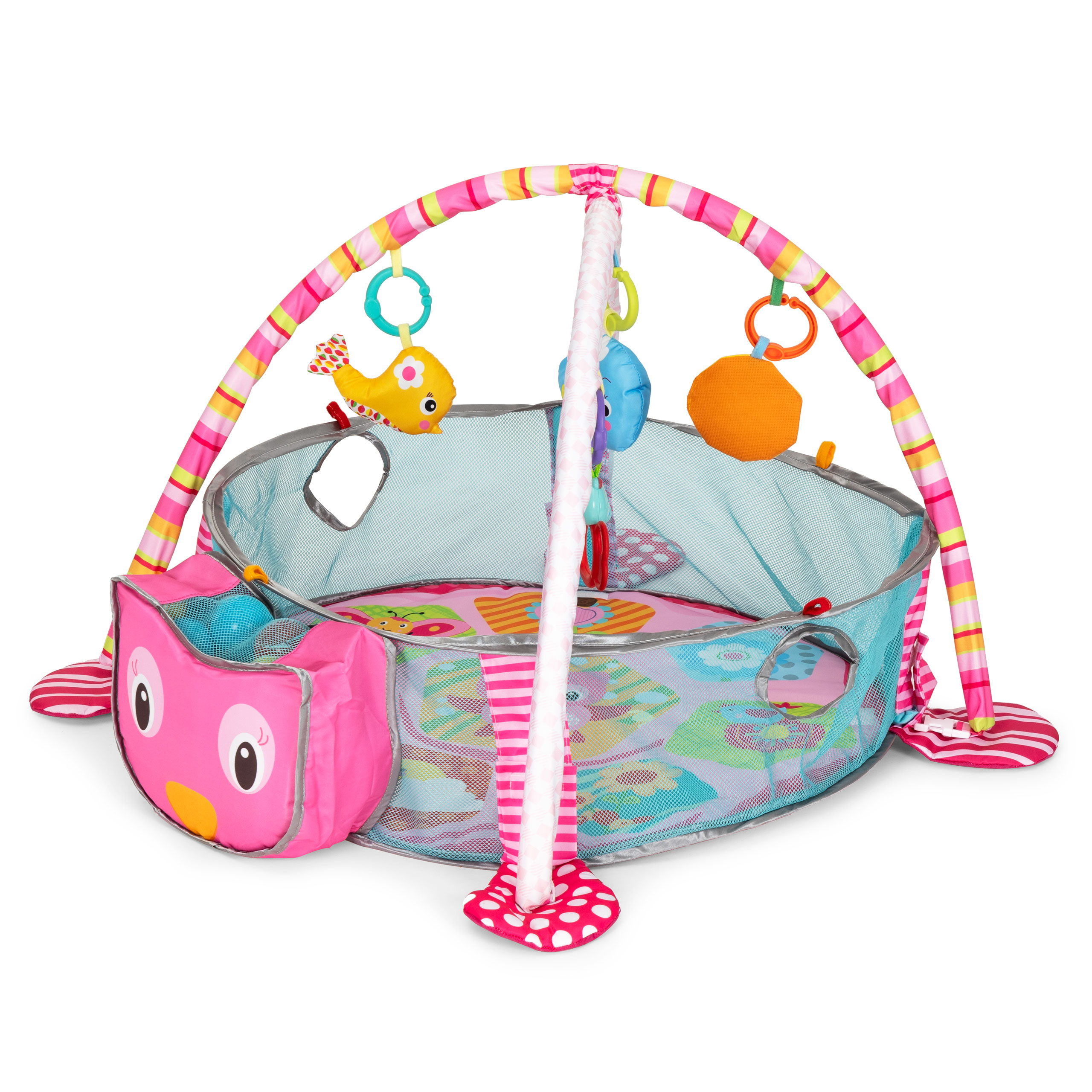 Didelis lavinamasis kilimėlis 3in1 žaidimų aikštelė su 30 kamuoliukų Eco Toys 88970